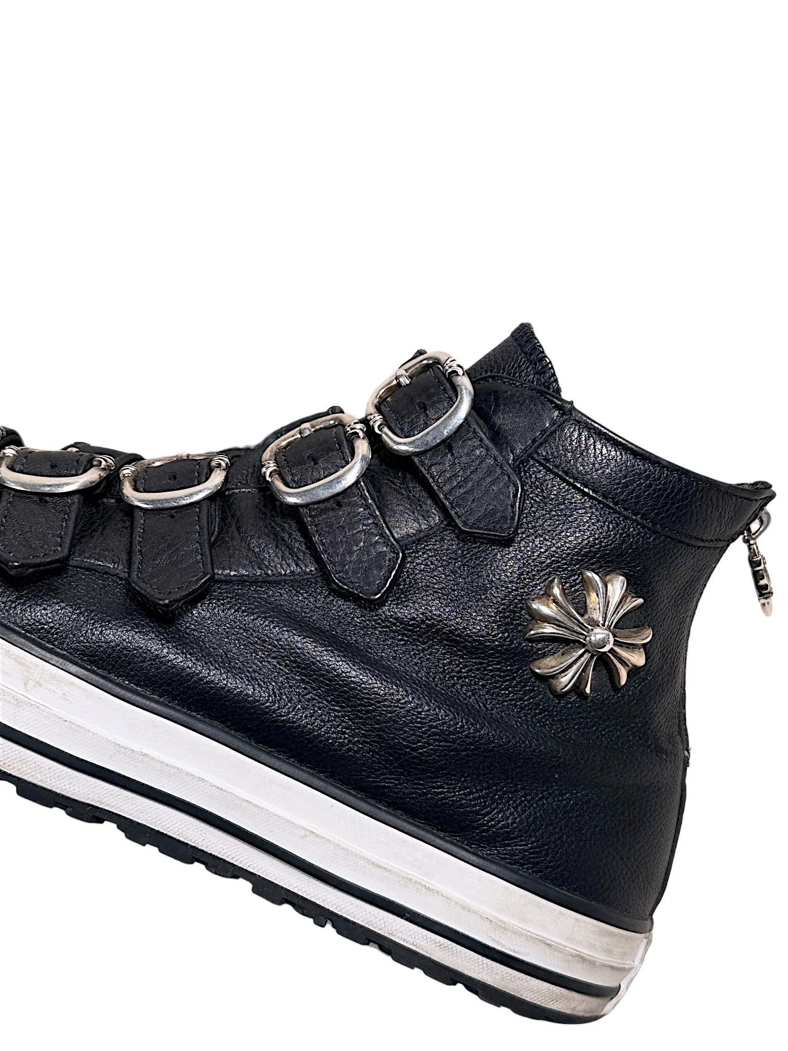 Chrome Hearts Gunslinger Buckle Leather Converse Black Size US 9 / EU 42 - 9 Thumbnail