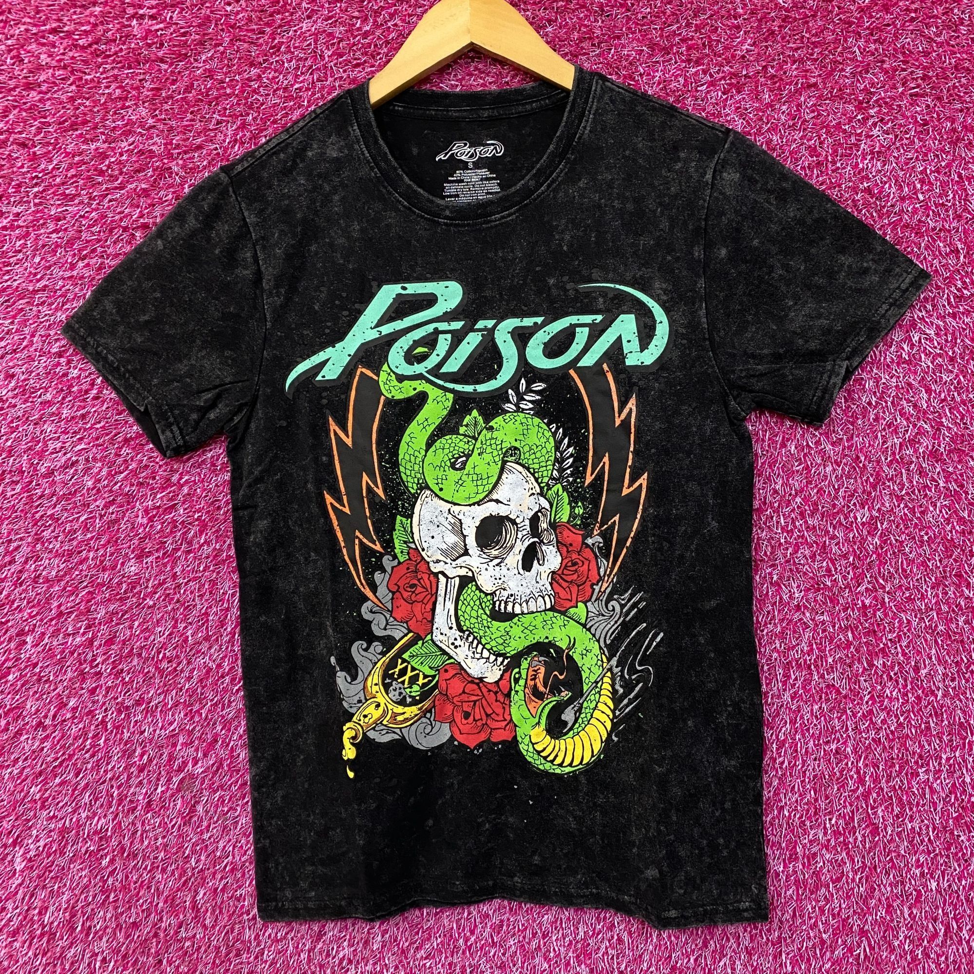 Rap Tees Poison Snakes and Skulls Mineral Wash Rock Band T-Shirt Smal Size US S / EU 44-46 / 1 - 1 Thumbnail
