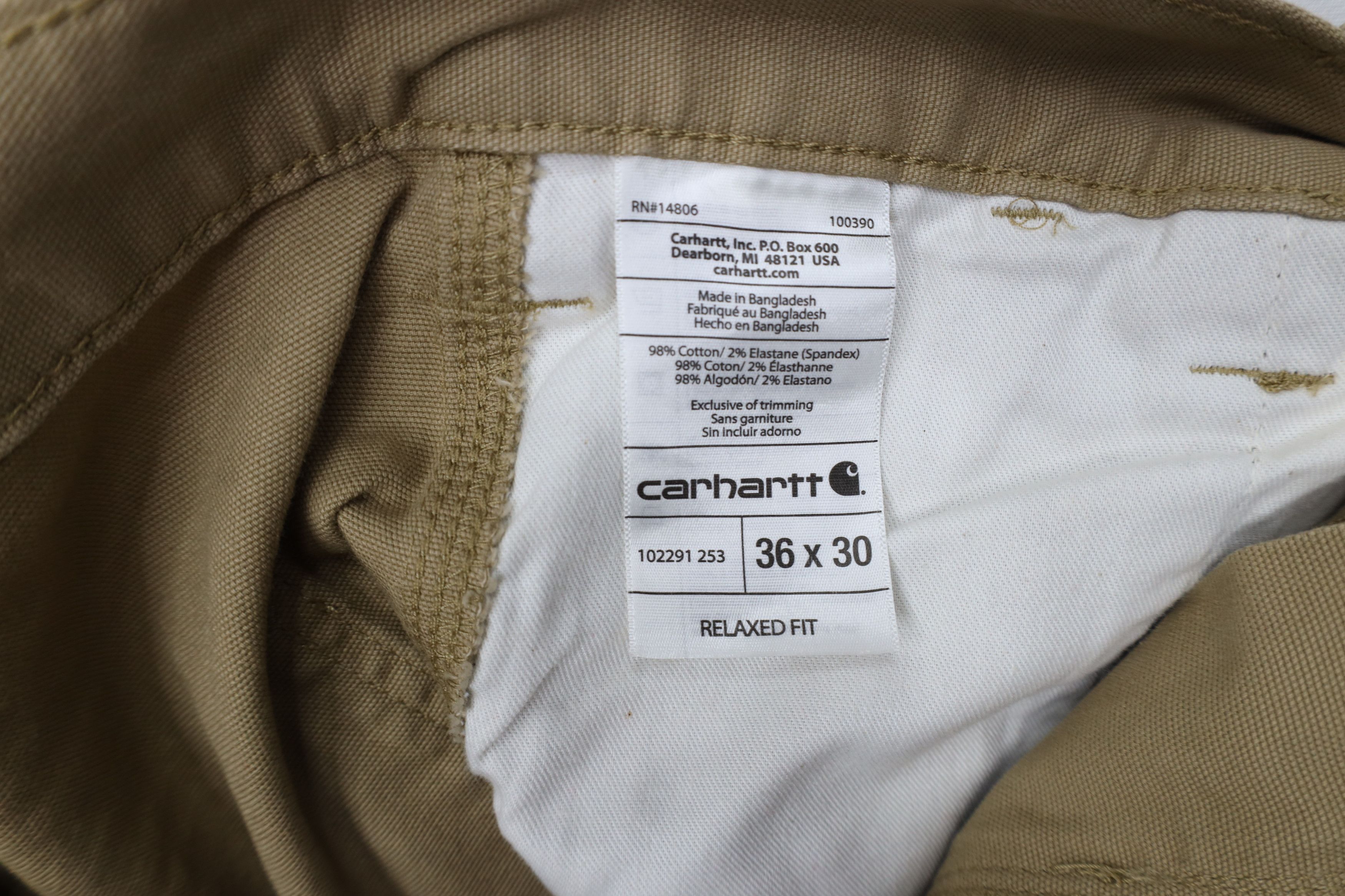 Carhartt Vintage Y2K Carhartt Canvas Stretch Wide Leg Dungaree Pants Size US 36 / EU 52 - 8 Thumbnail