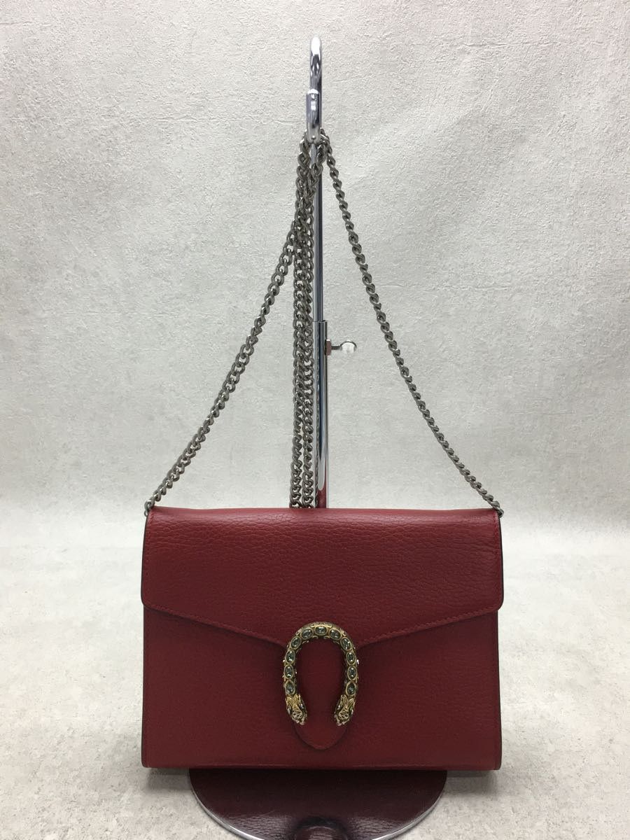 Gucci Dionysus Chain Shoulder Bag Leather Red