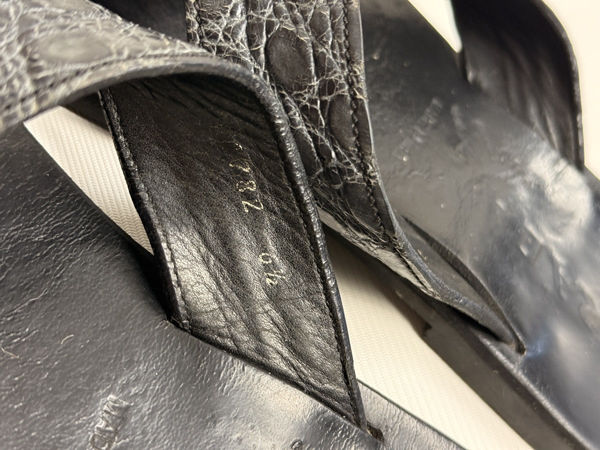 Prada Prada Leather crocodile print sandals slides 6.5 / 40 EU Size US 6.5 / EU 39-40 - 4 Thumbnail