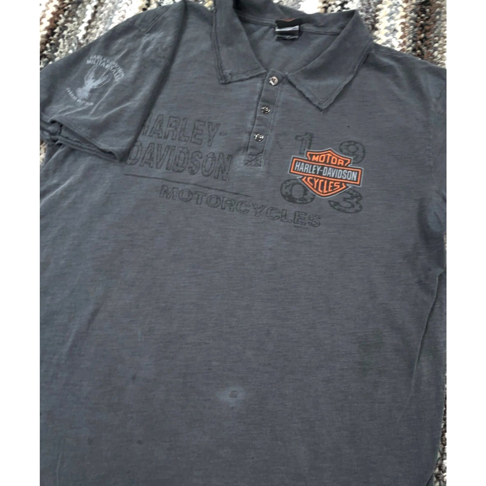 Harley Davidson Harley-Davidson Shirt Men XL Gray Tee Polo Henley VTG Regular casual classics Size US XL / EU 56 / 4 - 7 Thumbnail