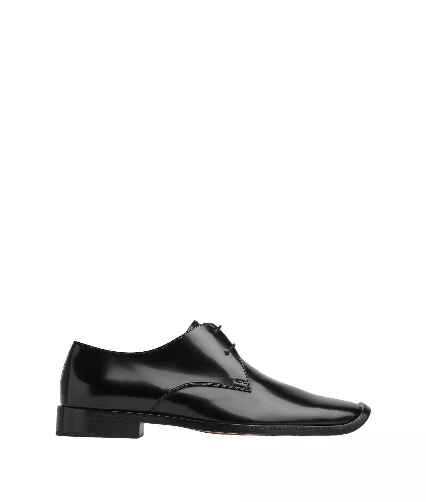 BOTTEGA VENETA Comma Black Leather Lace-Up Shoes New