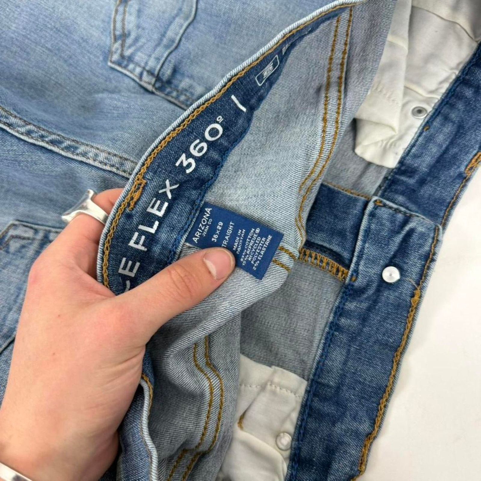 Ecko Unltd. × JNCO × Vintage Vintage y2k baggy wide leg faded stonewash embroidered jeans Size US 34 / EU 50 - 6 Thumbnail