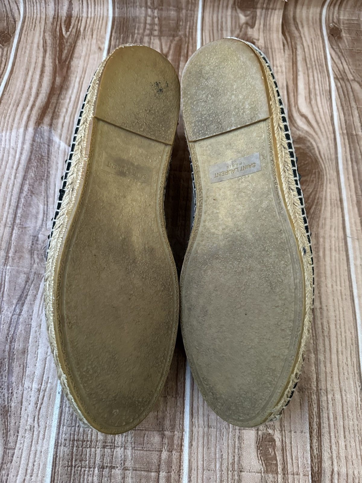 Saint Laurent Paris Saint Laurent Paris Hedi Slimane Black Studded Espadrilles Size US 9 / EU 42 - 13 Thumbnail