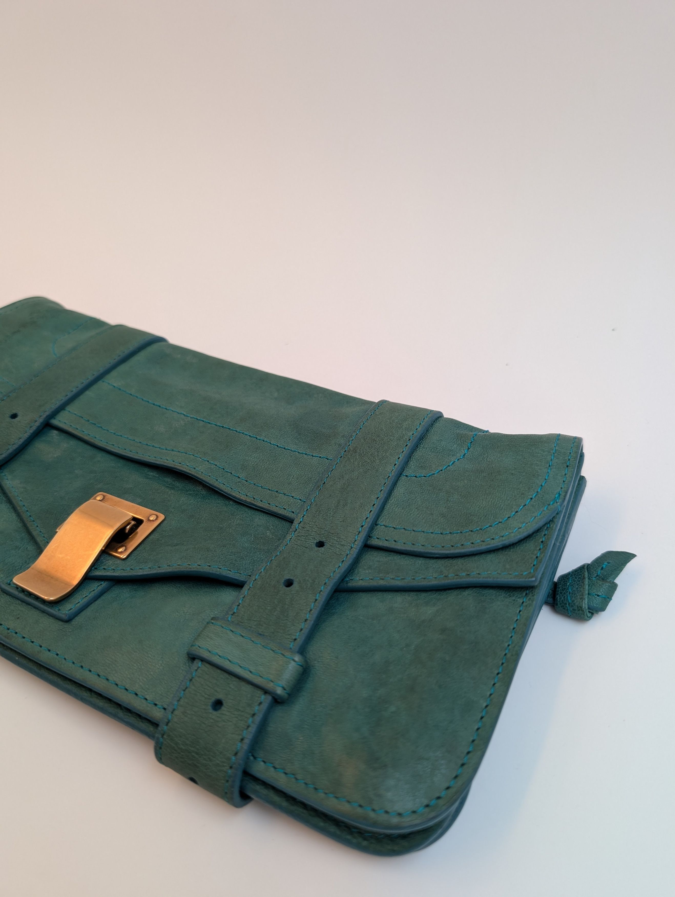 Proenza Schouler Teal PS1 Clutch Size ONE SIZE - 6 Thumbnail