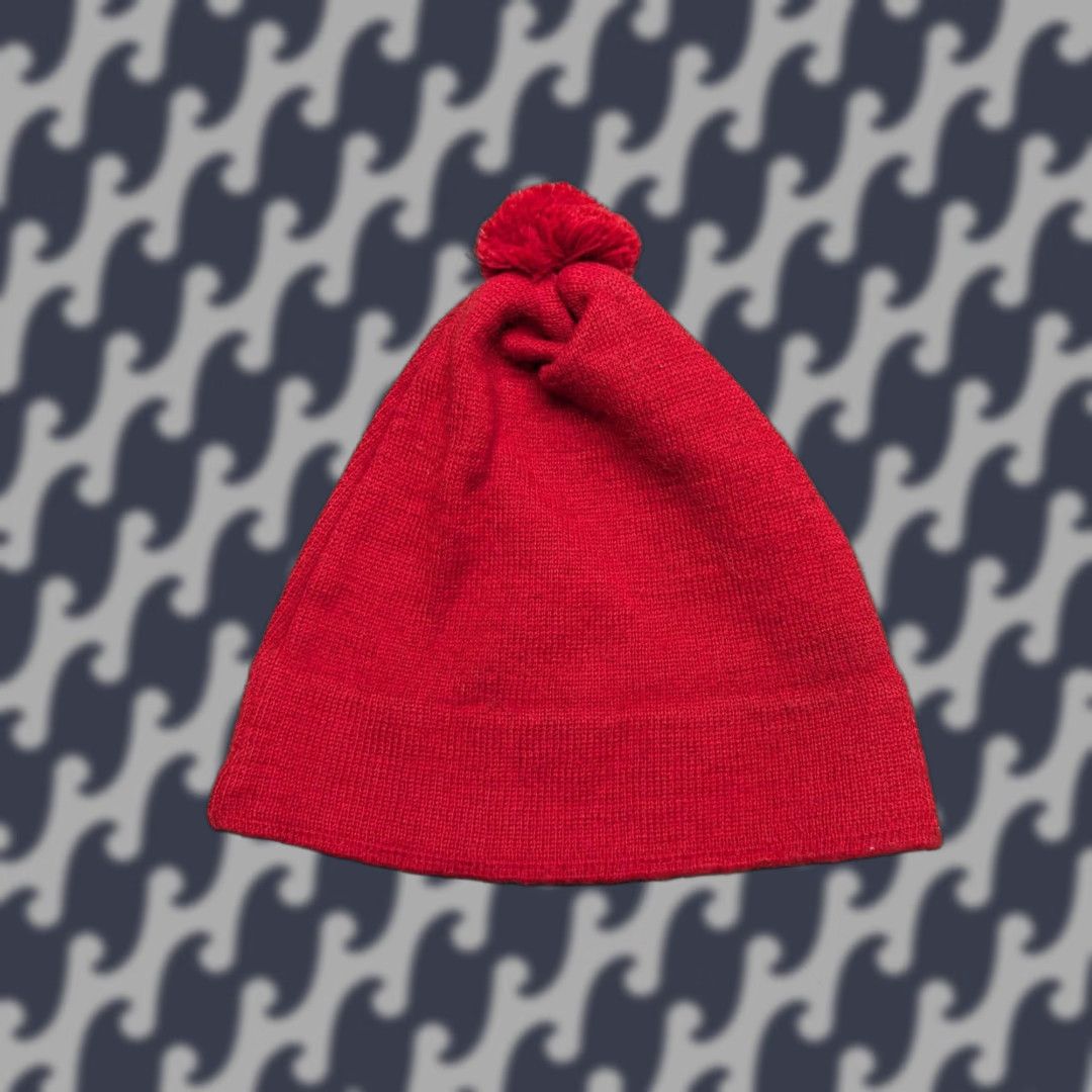 Adidas VINTAGE adidas Ski Beanie Hat Wool Blend Red Lined Slovakia Trefoil Unisex Adults One Size Size ONE SIZE - 1 Thumbnail