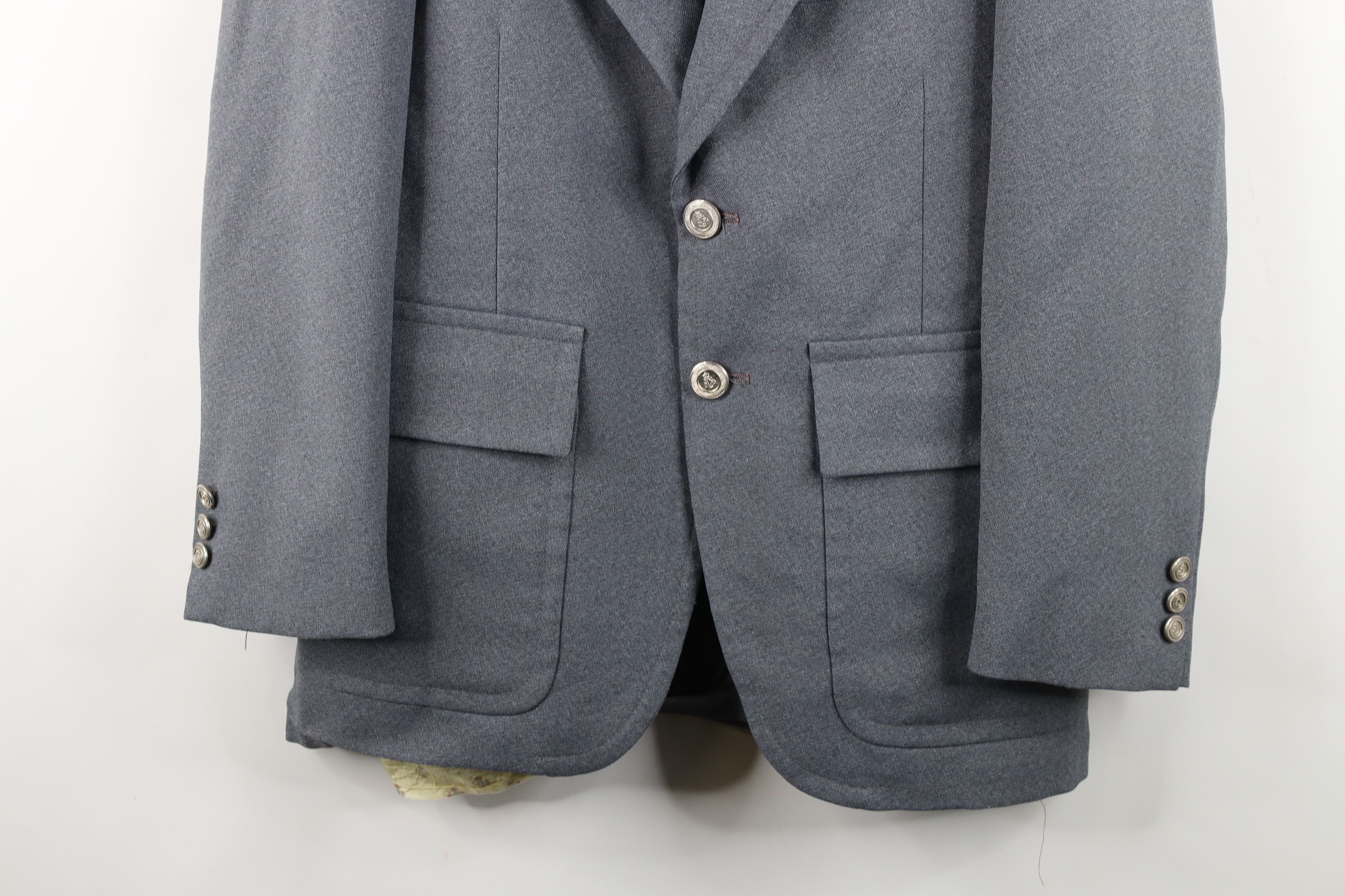 Vintage Vintage 70s Streetwear Suit Coat Blazer Jacket Heather Gray Size US L / EU 52-54 / 3 - 3 Thumbnail