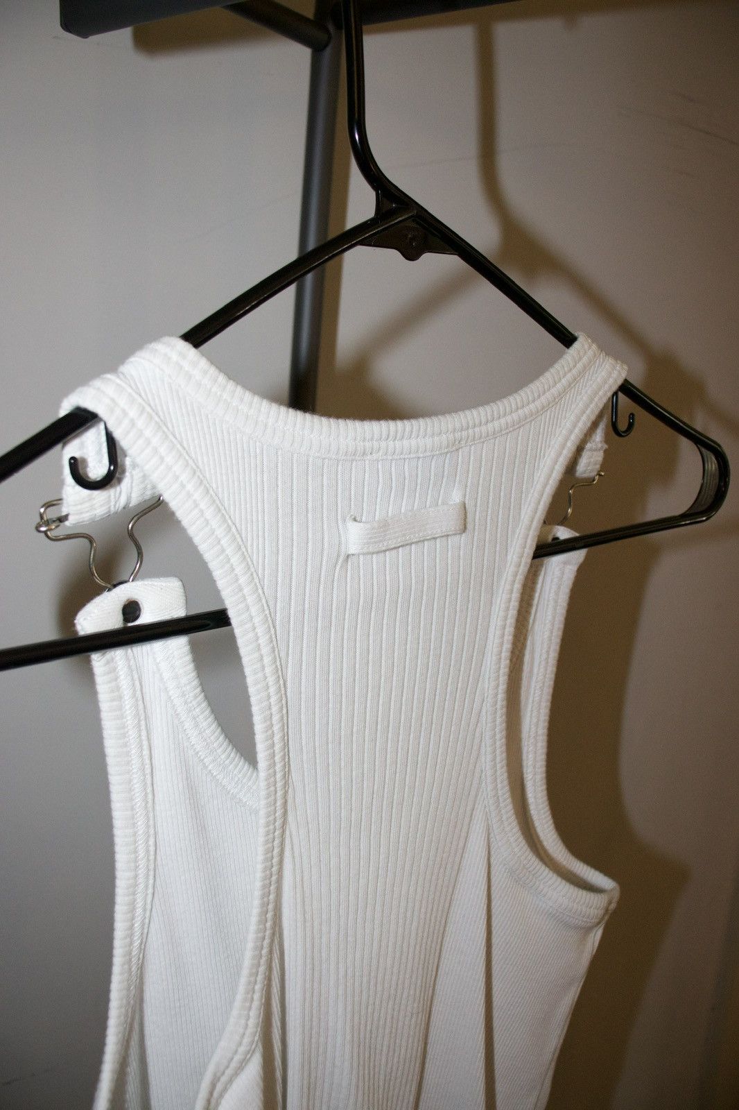 Jean Paul Gaultier JEAN PAUL GAULTIER "RIBBED TANK TOP" WITH OVERALL BUCKLES Size US L / EU 52-54 / 3 - 5 Thumbnail
