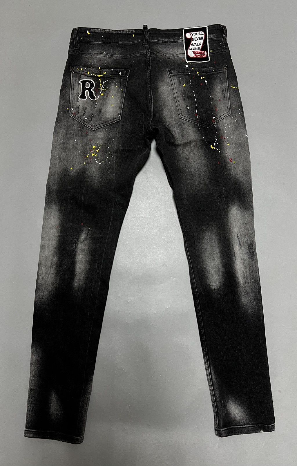Dsquared2 Dsquared2 Distressed Painted Denim Logo Jeans Size US 32 / EU 48 - 2 Thumbnail