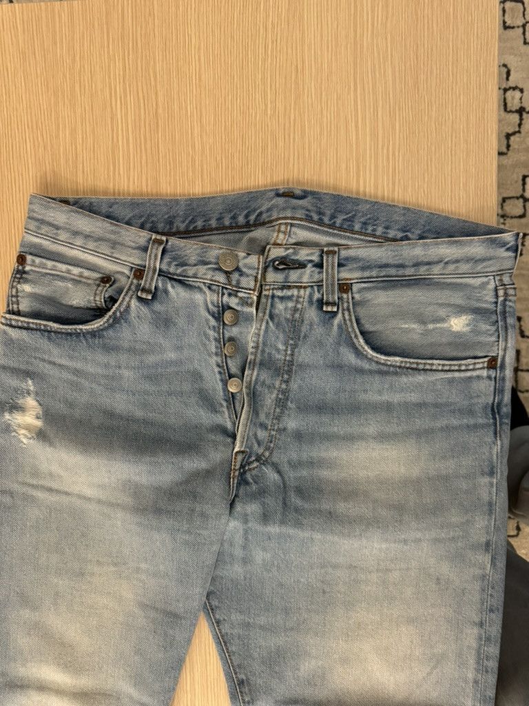 Acne Studios Acne Studios Blue Denim Jeans, Light wash and distress (34) Size US 34 / EU 50 - 2 Thumbnail