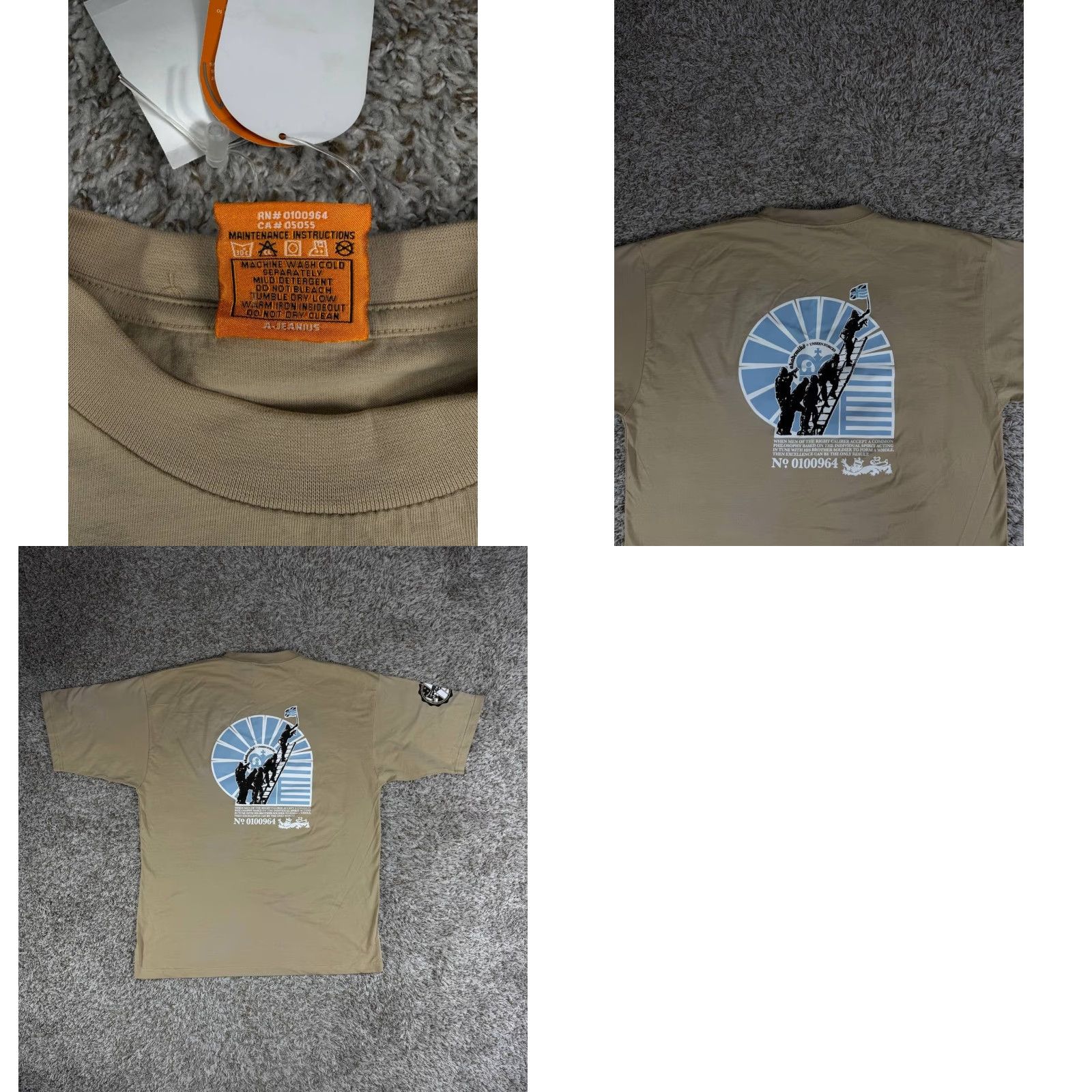 Akademiks VINTAGE Akademiks T-Shirt Hip Hop Trans Atlantic Taskforce Tee XL Ivory Men Short Sleeve Crew Neck Graphic Print 2000s Size US XL / EU 56 / 4 - 9 Thumbnail