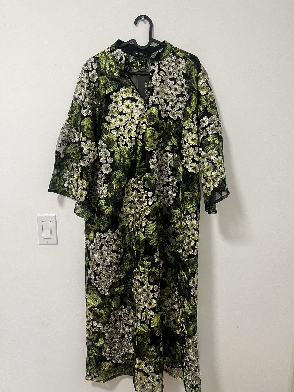Other Ethera black and green caftan dress Size ONE SIZE - 2 Thumbnail