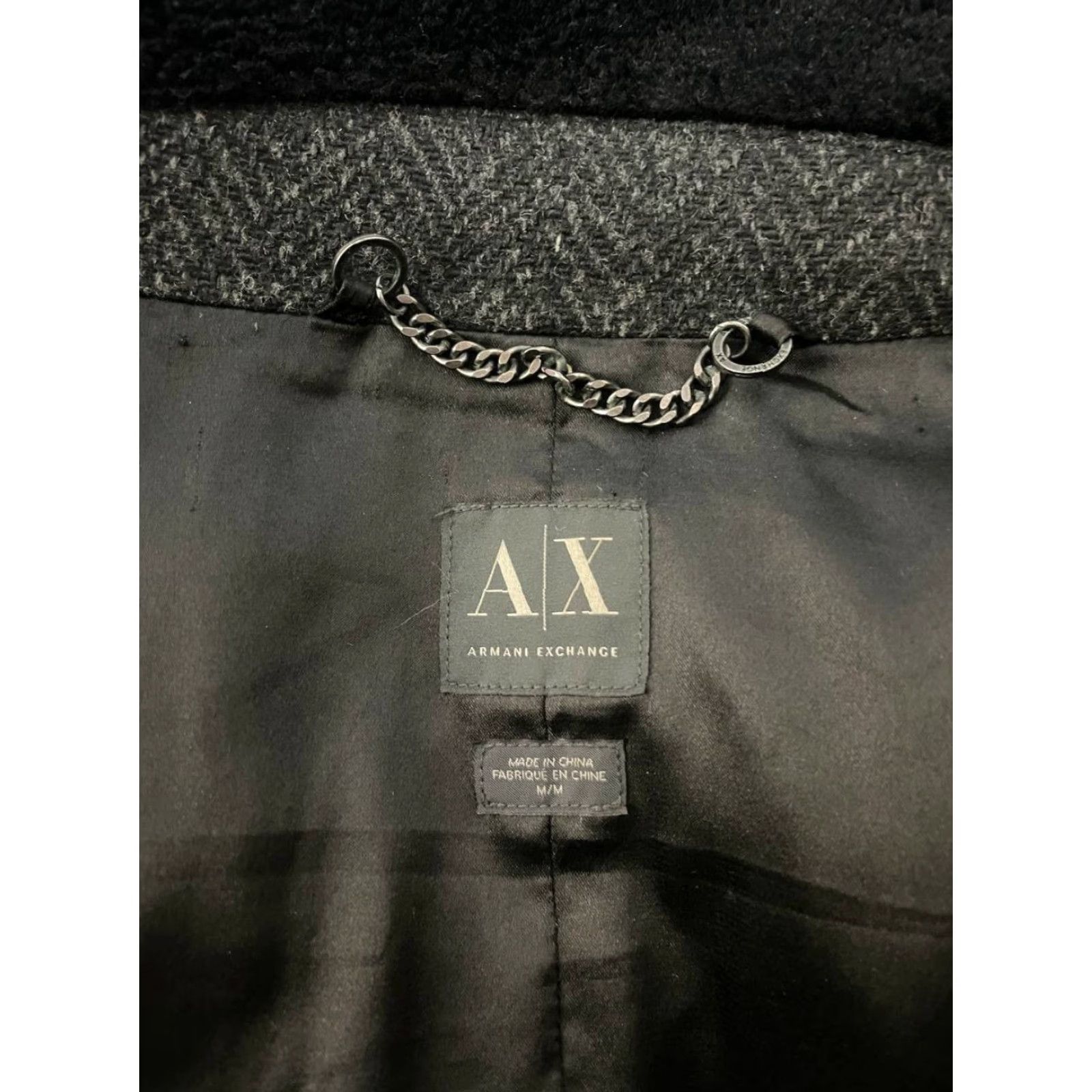 Armani Exchange Armani Exchage Womens Jacket Wool Zip Faux Fur Collar Black Size M Coat Mid-Length White? Size M / US 6-8 / IT 42-44 - 3 Thumbnail