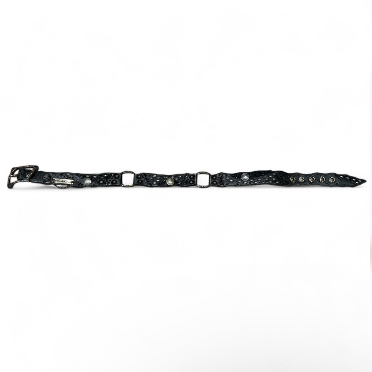 14th Addiction 14th Addiction Leather Stud Belt Size 32 - 4 Thumbnail