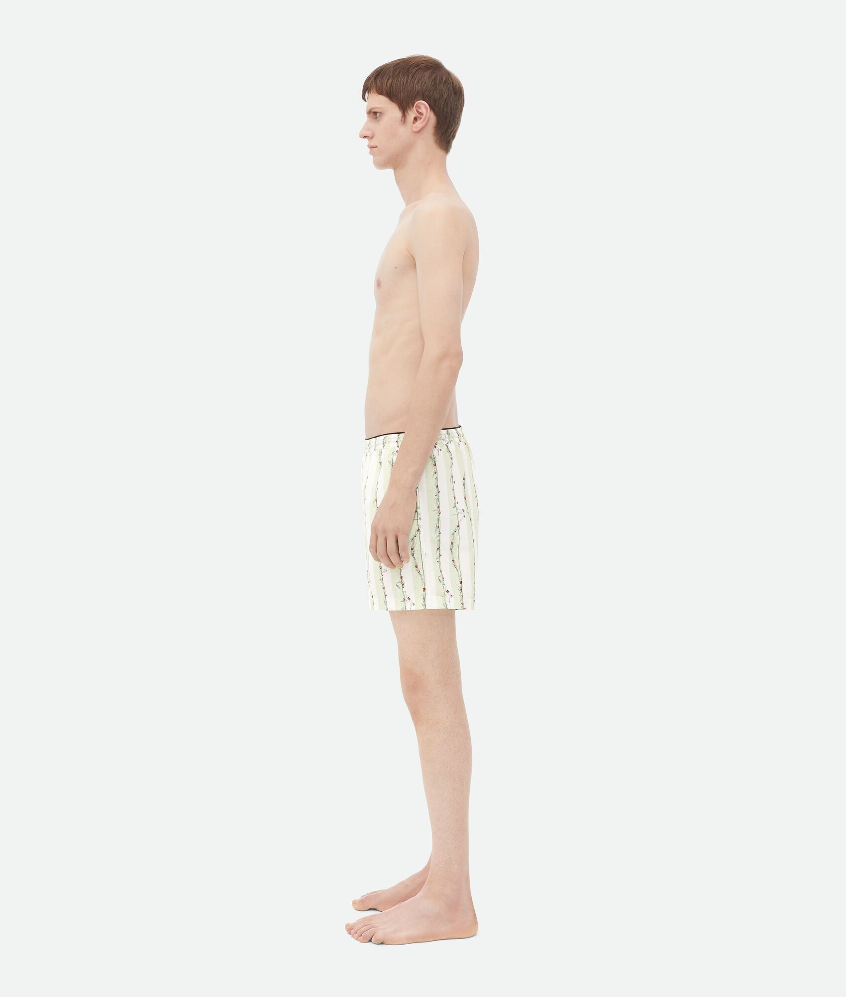 Bottega Veneta o1n1vont0725 Printed Swimmers Nylon Swim Shorts Size US 34 / EU 50 - 2 Thumbnail