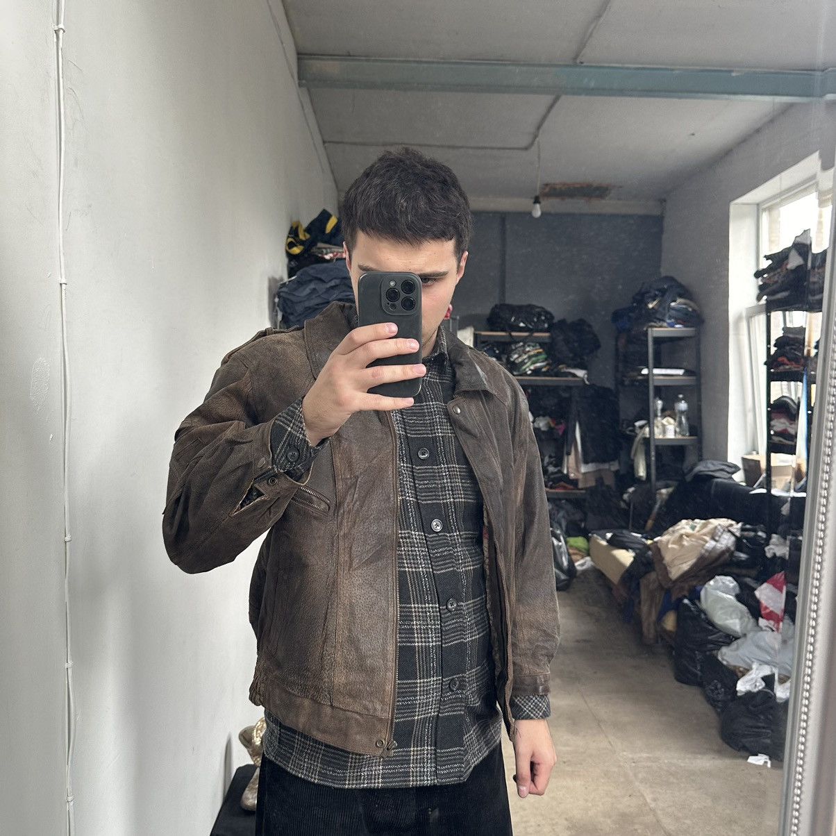 Vintage Vintage Brown Leather Jacket Travis Scott Size US M / EU 48-50 / 2 - 14 Thumbnail
