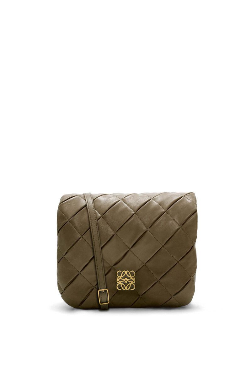 Loewe o1in1g0426 Size: OS/ Goya Puffer Bag in Dark Khaki Green Size ONE SIZE - 2 Thumbnail