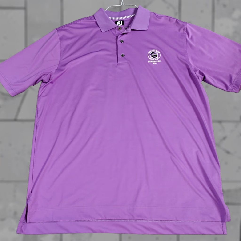 Footjoy FootJoy Polo Shirt XL Purple Solid Performance Golf Club Mens Polo Size US XL / EU 56 / 4 - 1 Thumbnail