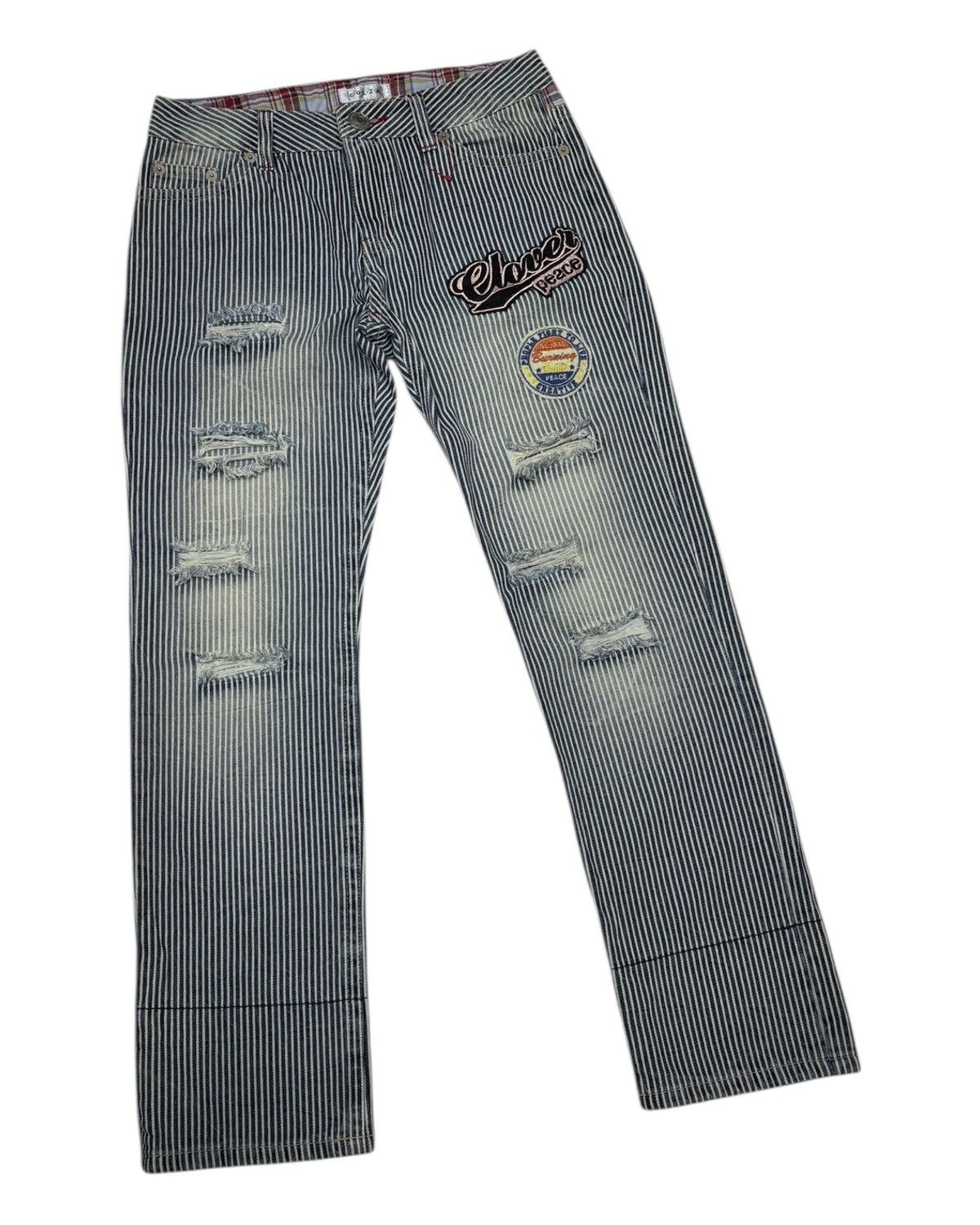 Hysteric Glamour × If Six Was Nine × Japanese Brand Vintage Colza Stripe Japanese Brand Punk Style Jeans Size 30" / US 8 / IT 44 - 8 Thumbnail