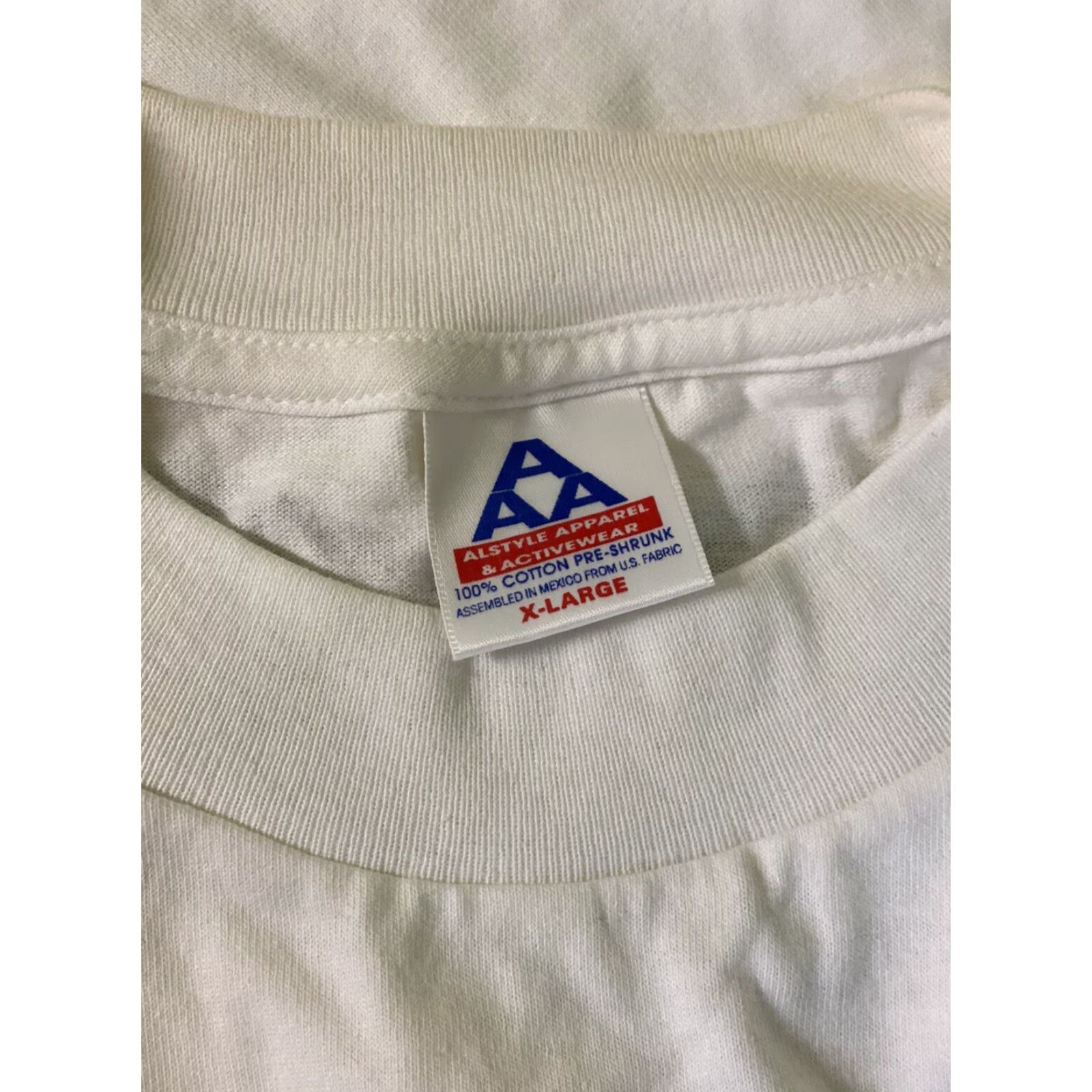 Doublet VINTAGE Alstyle Double Sided Shirt White XL NOS VTG SCHNAPPS Liqueur Tattoo Your Tongue Mens Shirt White XL Size US XL / EU 56 / 4 - 6 Thumbnail