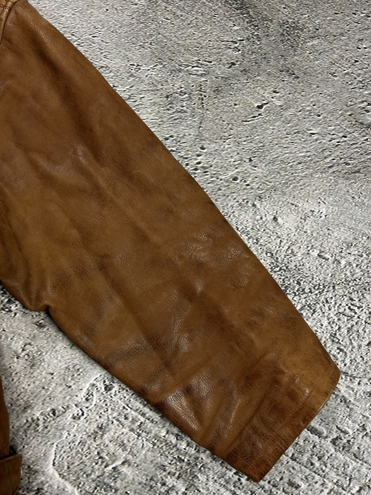 Vintage Vintage Leather Jacket Wool Lining Viscose Brown FourX Size US L / EU 52-54 / 3 - 5 Thumbnail