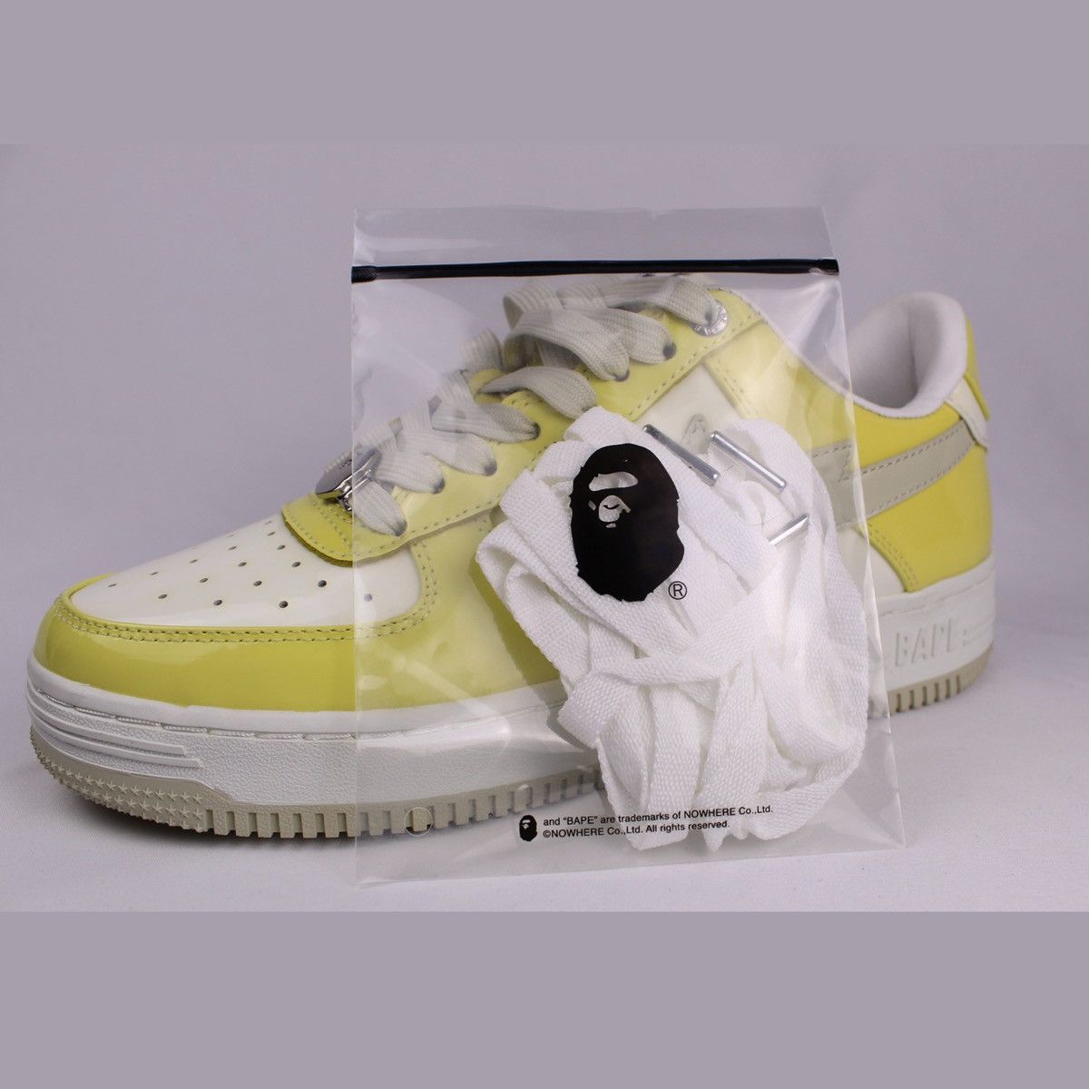 Bape BAPE Bapesta SSENSE Exclusive Beige Patent (Men’s 8 / W 9.5) Size US 8 / EU 41 - 7 Thumbnail
