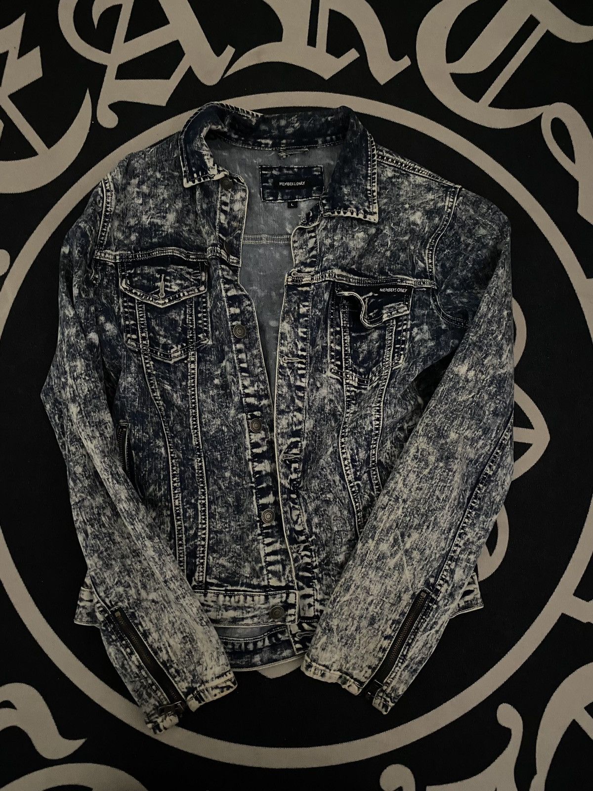 Members Only Members Only Acid Wash Denim Jacket Size US L / EU 52-54 / 3 - 1 Thumbnail