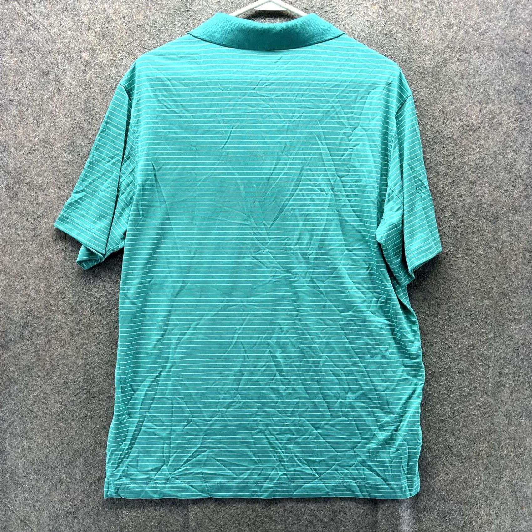 Nike Nike Golf Dri-FIT Polo Shirt Mens L Green Stripe Short Sleeve Size US L / EU 52-54 / 3 - 2 Thumbnail