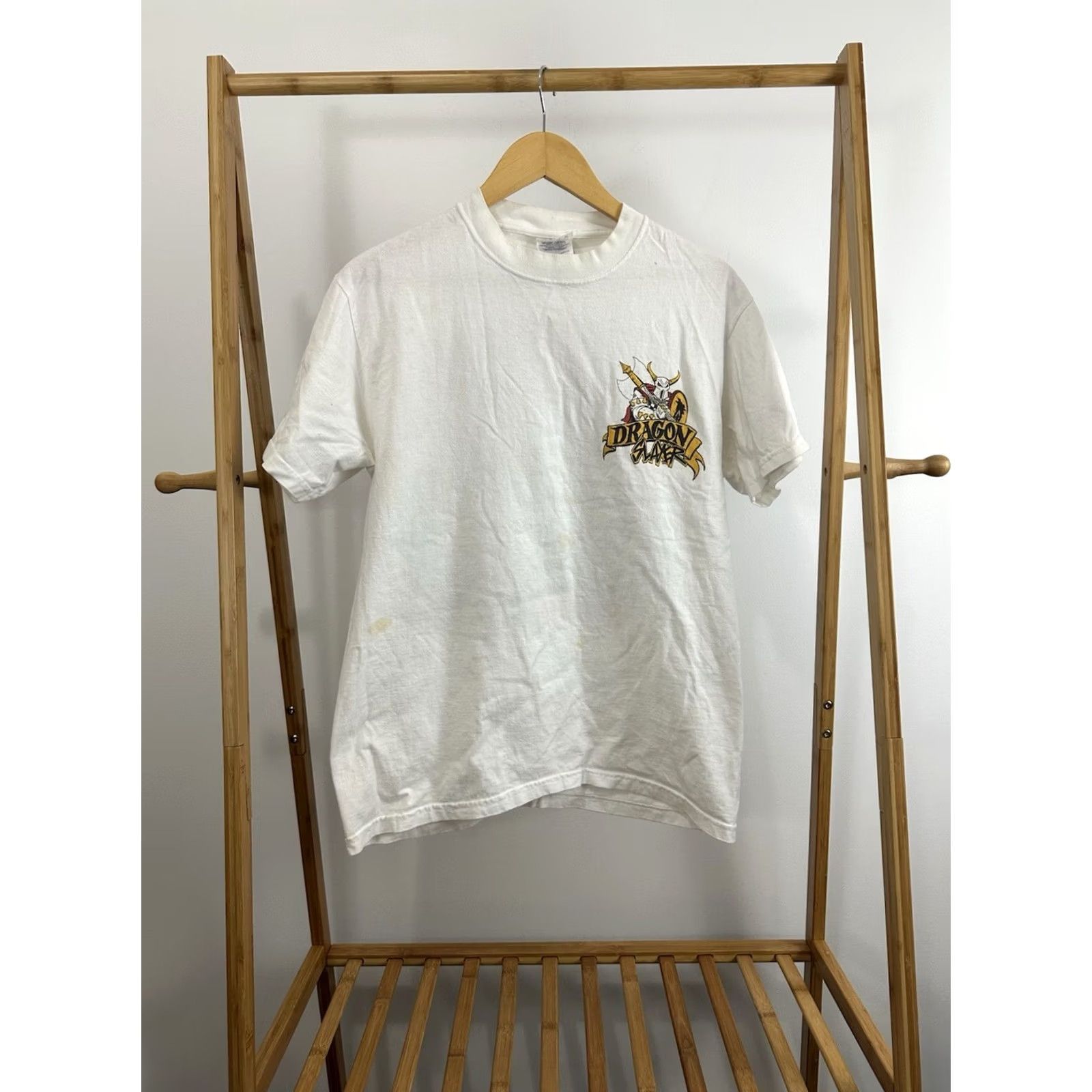 Hanes RARE VTG Kreg Christensen Dragon Slayer Monster Truck T-Shirt Size M White Men Size US M / EU 48-50 / 2 - 2 Thumbnail