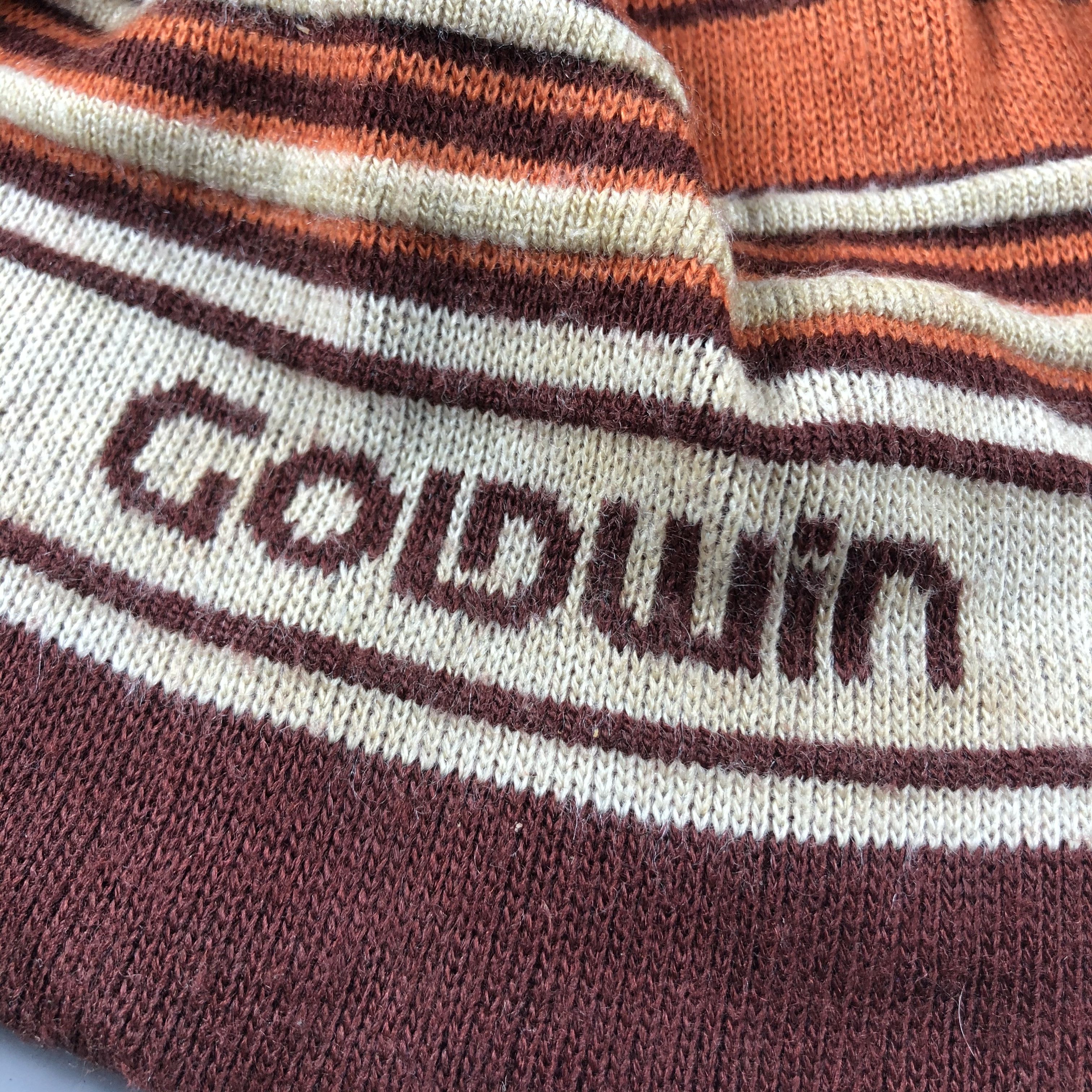 Goldwin × Vintage Goldwin Stripe Beanie Snow Hat Snow Cap -D229 Size ONE SIZE - 5 Thumbnail