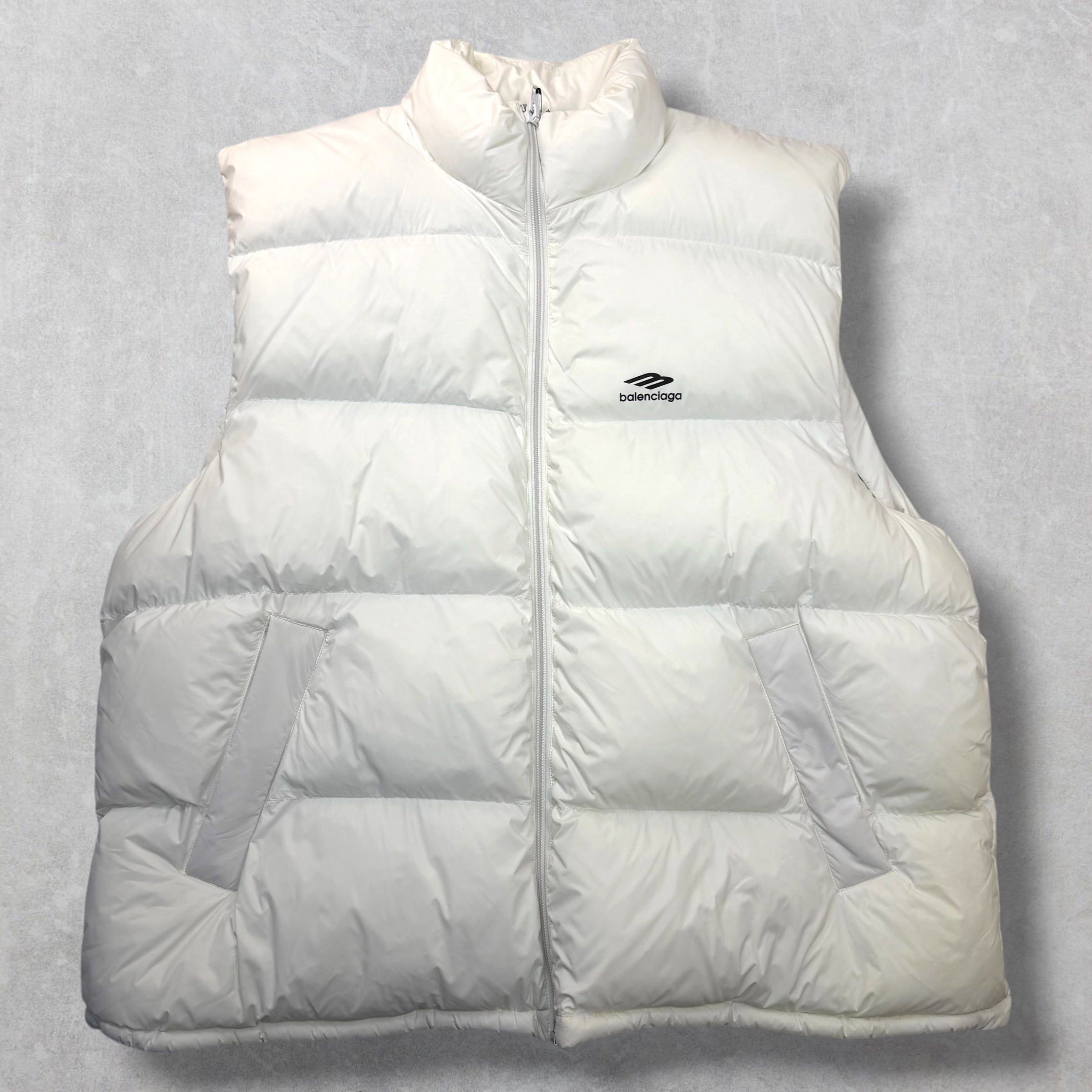 Balenciaga Balenciaga 3B Ski White Puffer Vest 48 (XL) Size US XL / EU 56 / 4 - 1 Thumbnail