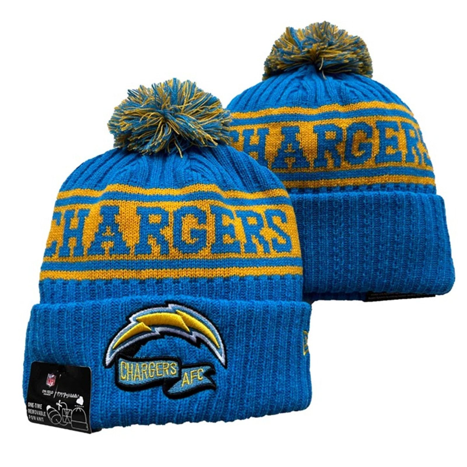 Other NWT Los Angeles Chargers Sport Knit Pom Beanie Fleece Lined Size ONE SIZE - 1 Thumbnail