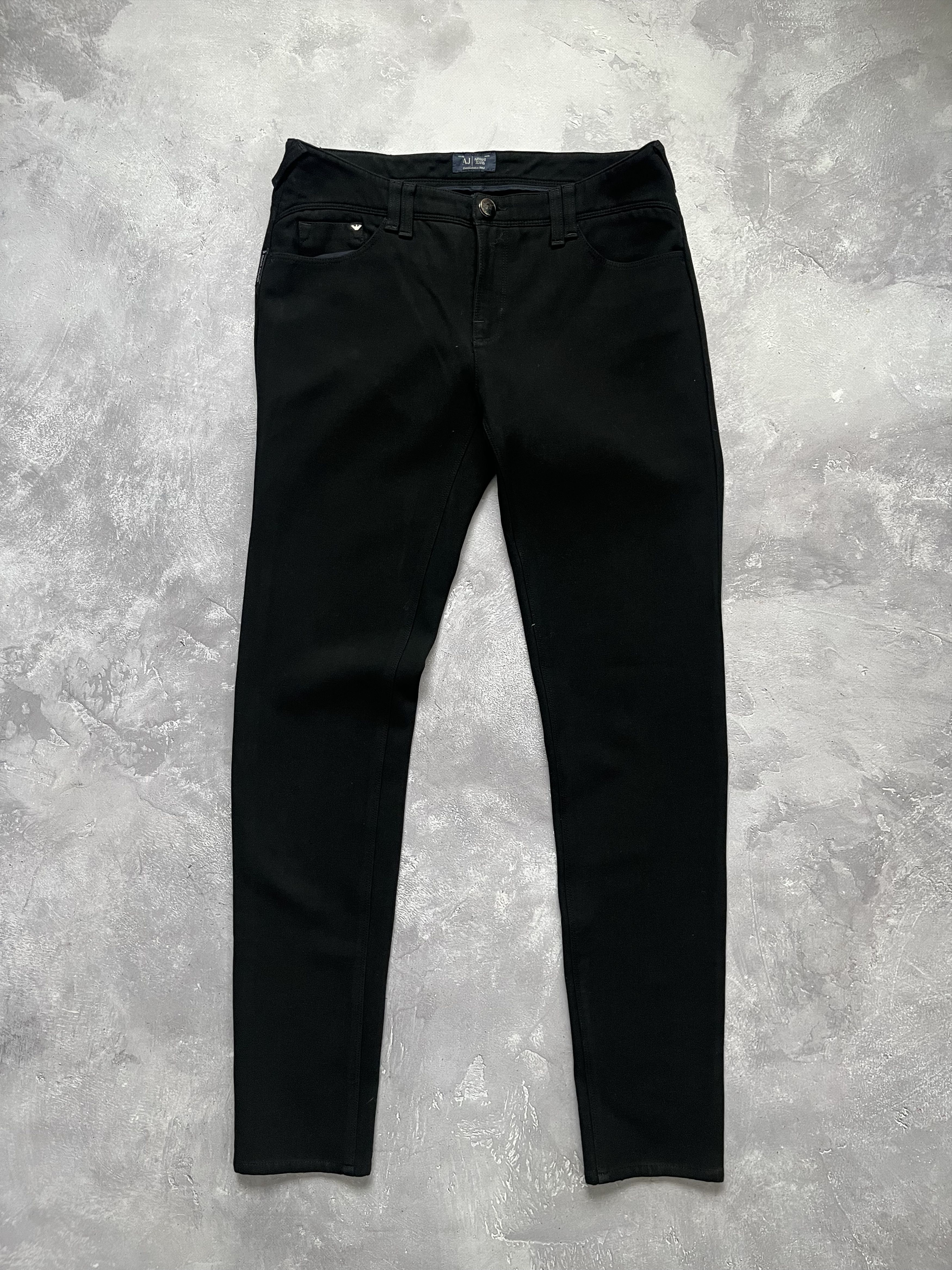 Armani Armani Jeans Metal Logo Mens' Black Pants Slim Fit Size US 30 / EU 46 - 3 Thumbnail