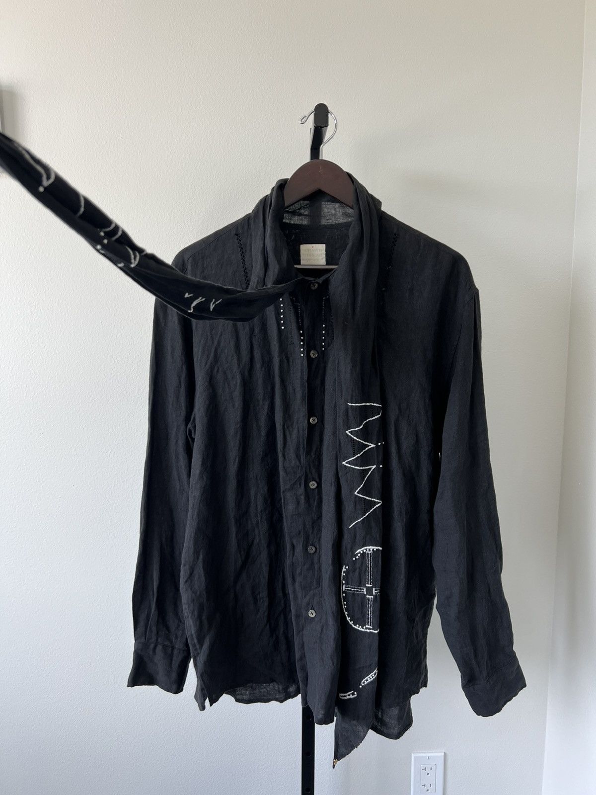 RARE! Drawn thread work shirt