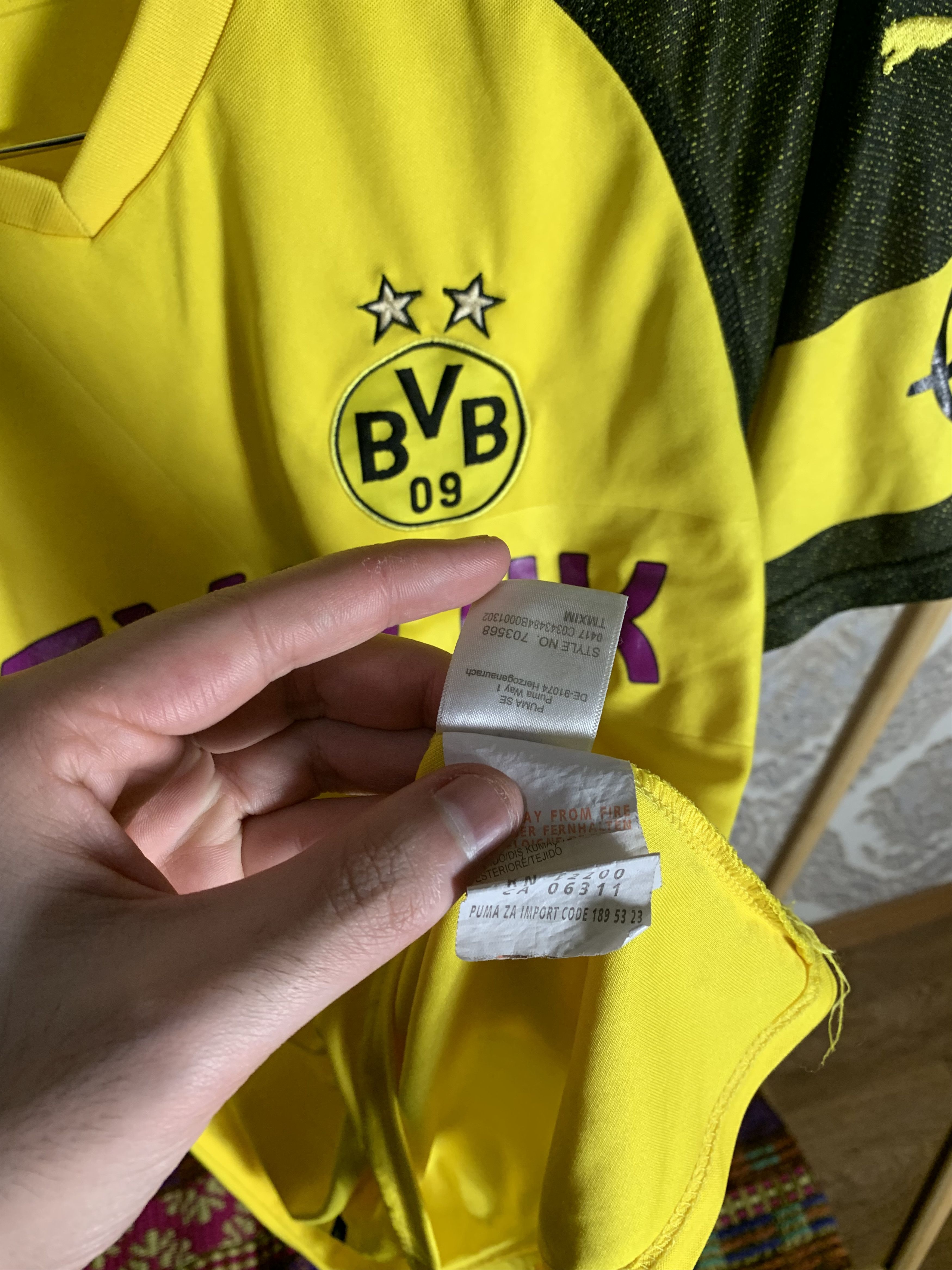 Puma VINTAGE PUMA FC BORUSSIA DORTMUND GERMANY SOCCER JERSEY Y2K Size US S / EU 44-46 / 1 - 6 Thumbnail