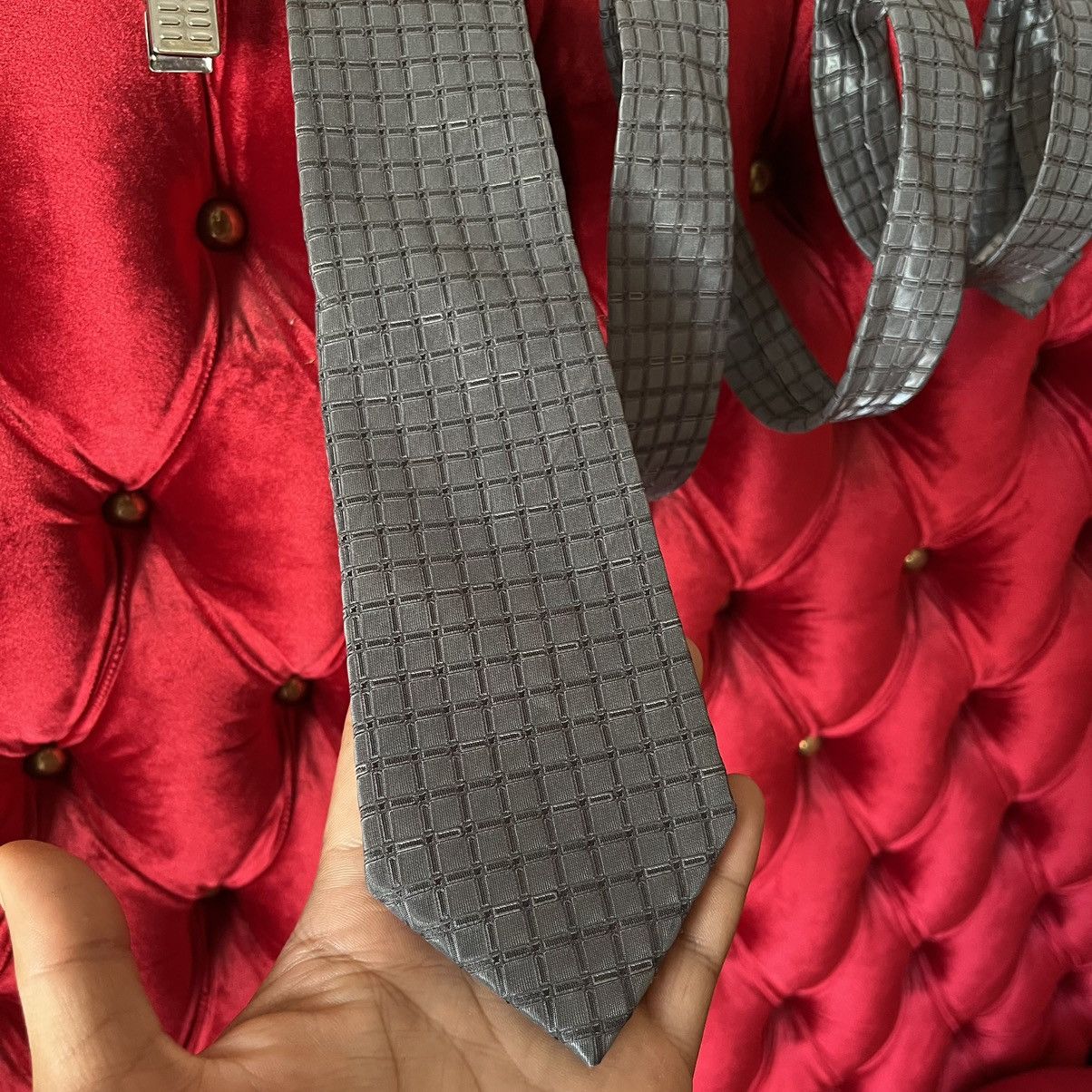 Christian Dior Monsieur × Dior Dior 3D Geometric Squade Silk Tie Size ONE SIZE - 3 Thumbnail