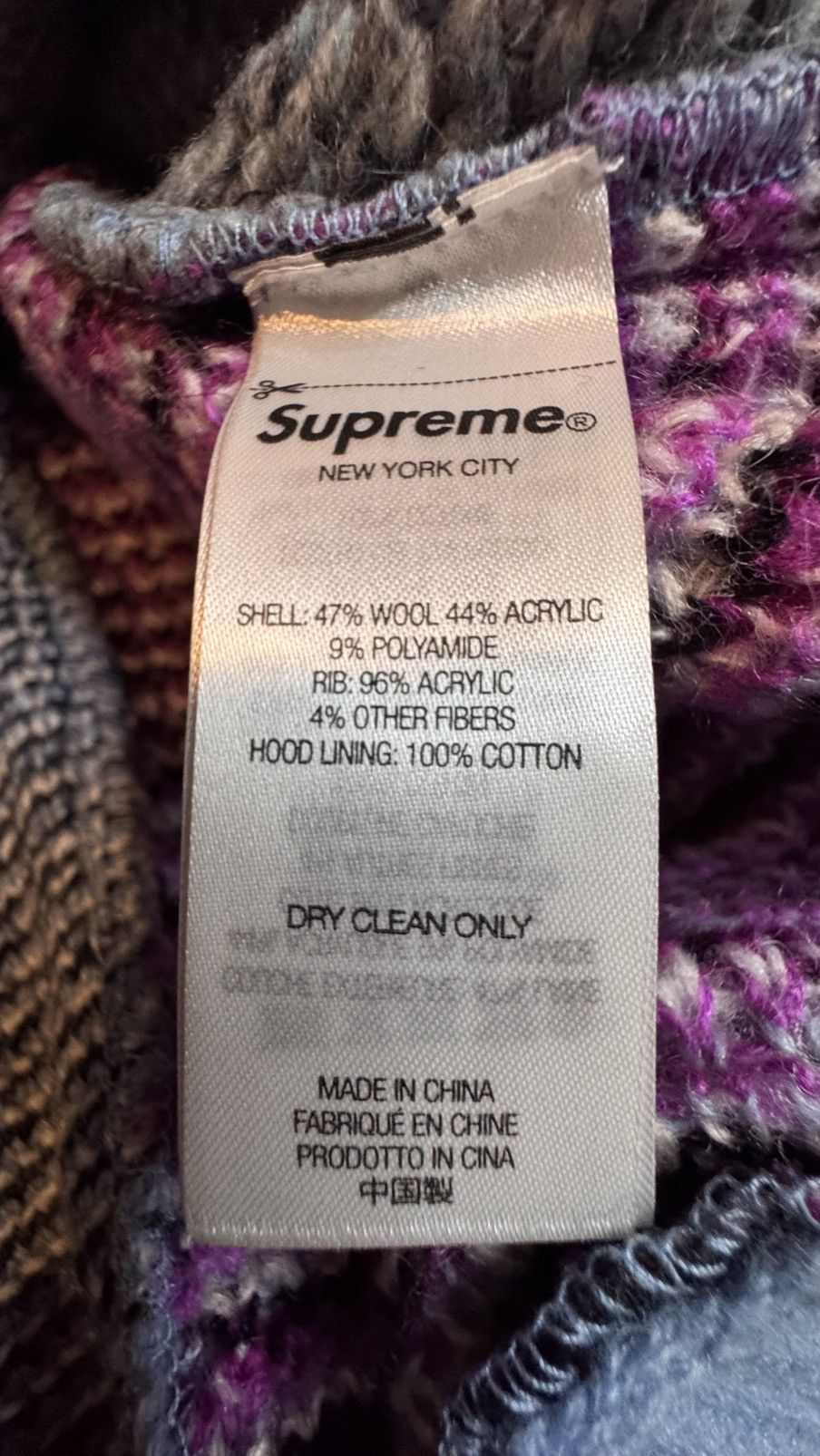 Supreme Supreme Patchwork Zip Up Hooded Sweater Light Blue Size US XXL / EU 58 / 5 - 5 Thumbnail