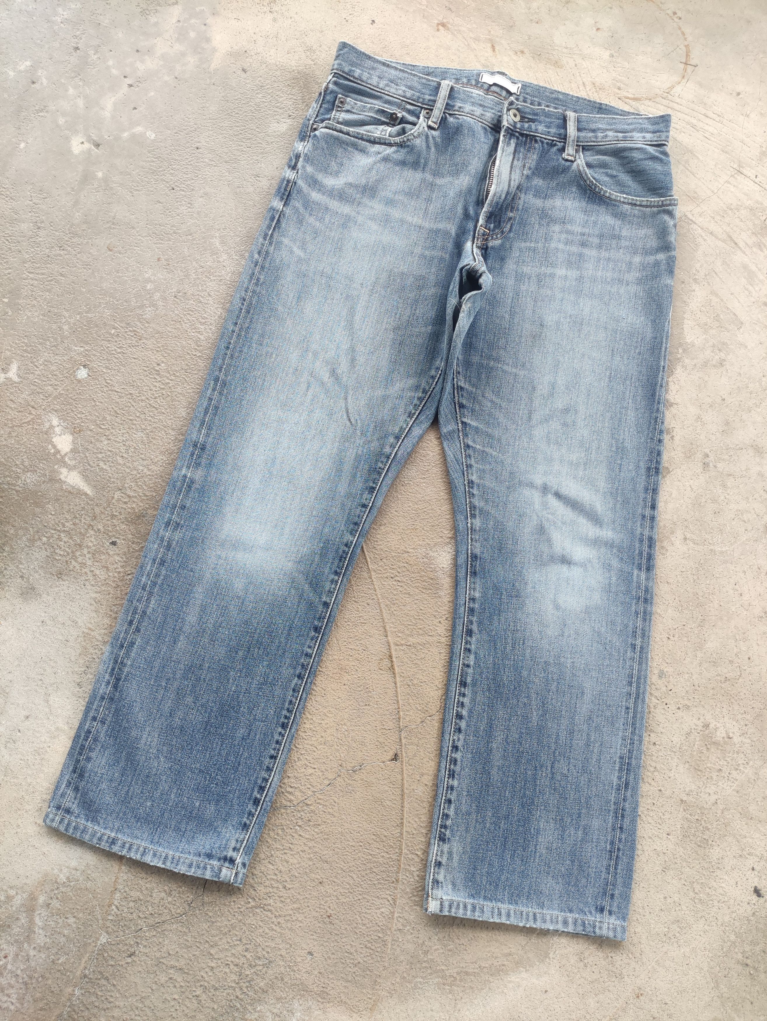 Japanese Brand Vintage Japanese Jean Distressed Faded Denim Size US 34 / EU 50 - 2 Thumbnail
