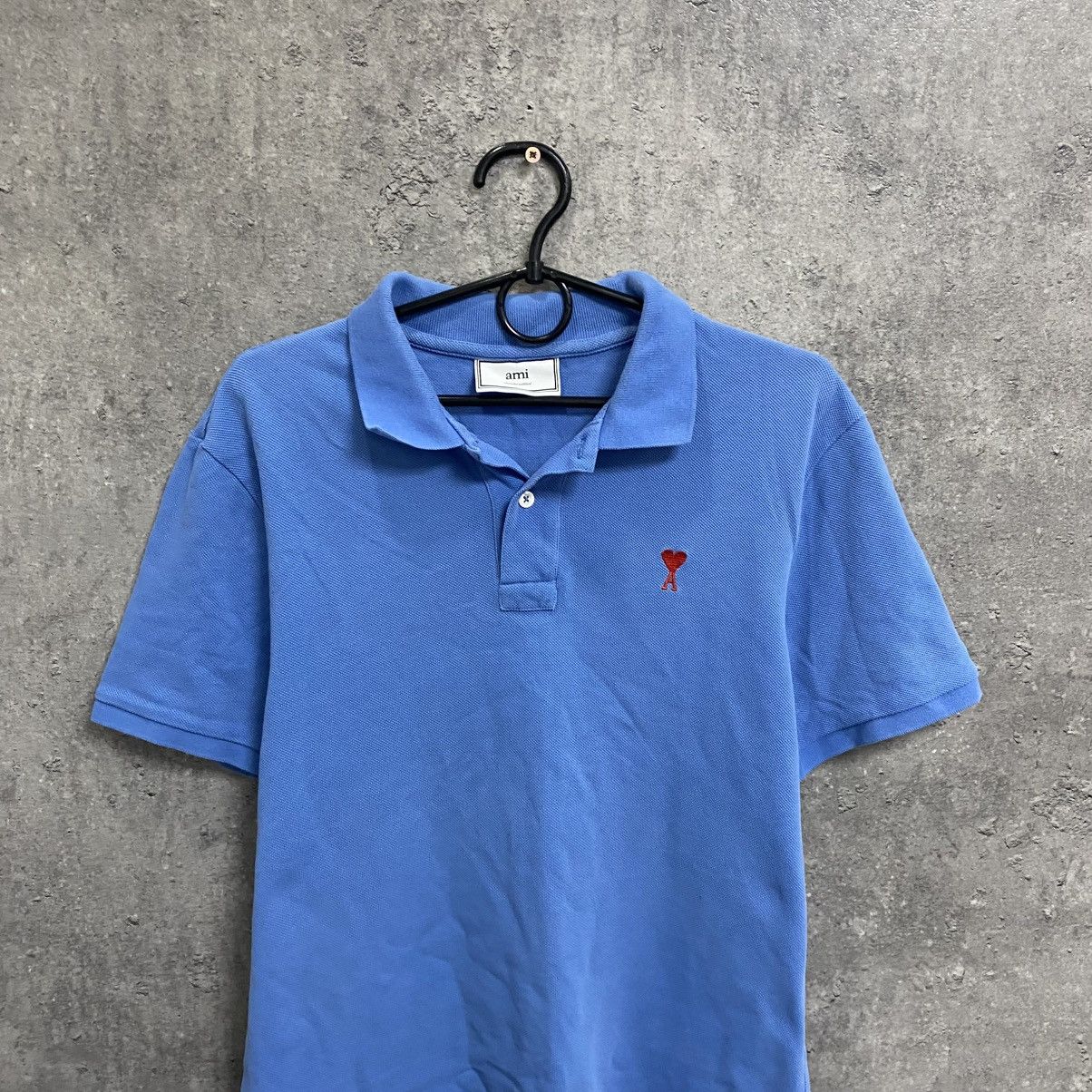 AMI Ami Paris Polo Shirt Small Logo Tee Size US L / EU 52-54 / 3 - 4 Thumbnail
