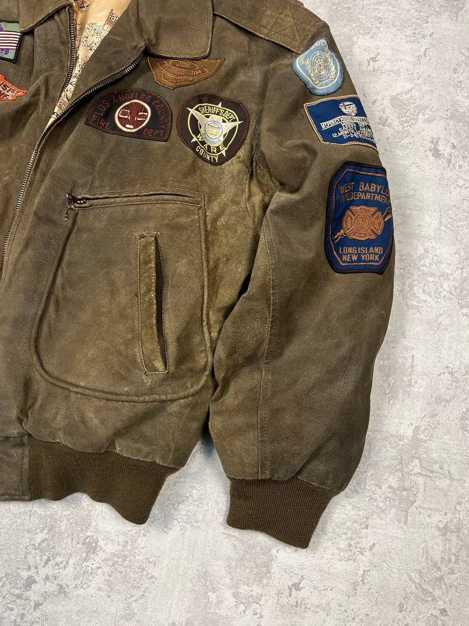 Excelled Vintage Excelled Leather Jacket Military Army Patches USA Size US XL / EU 56 / 4 - 5 Thumbnail