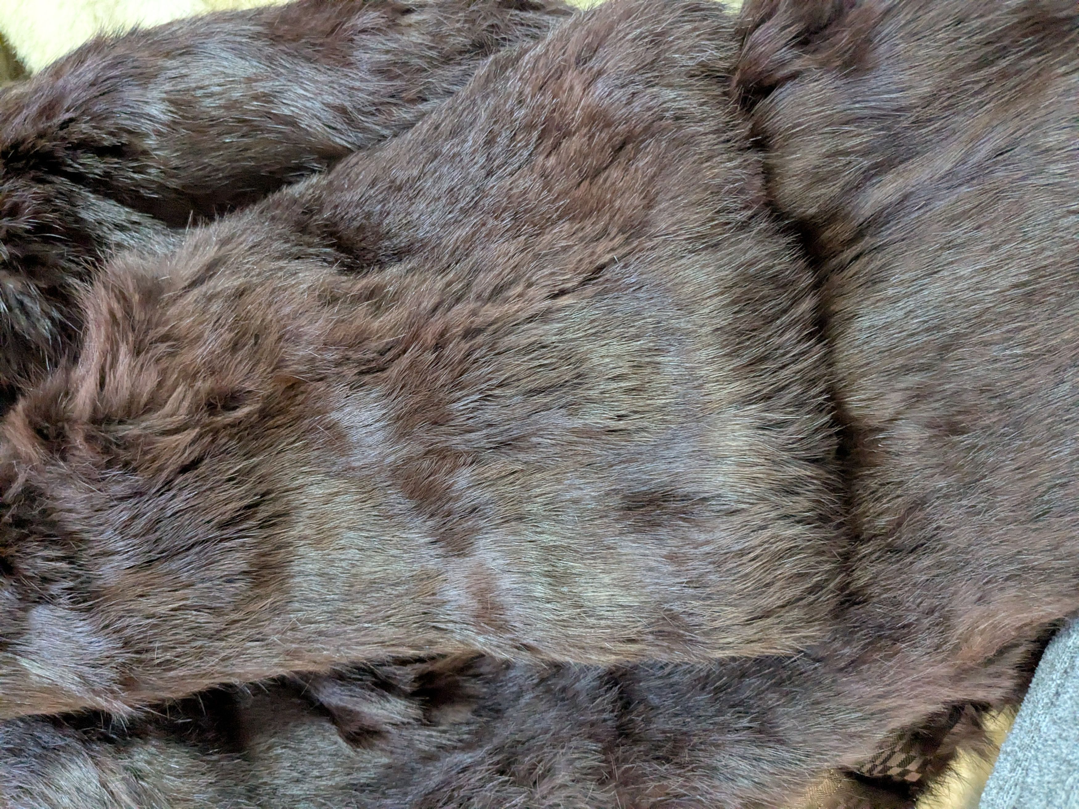 Other Vintage Brown Rabbit Fur Jacket Women M/L Size L / US 10 / IT 46 - 6 Thumbnail