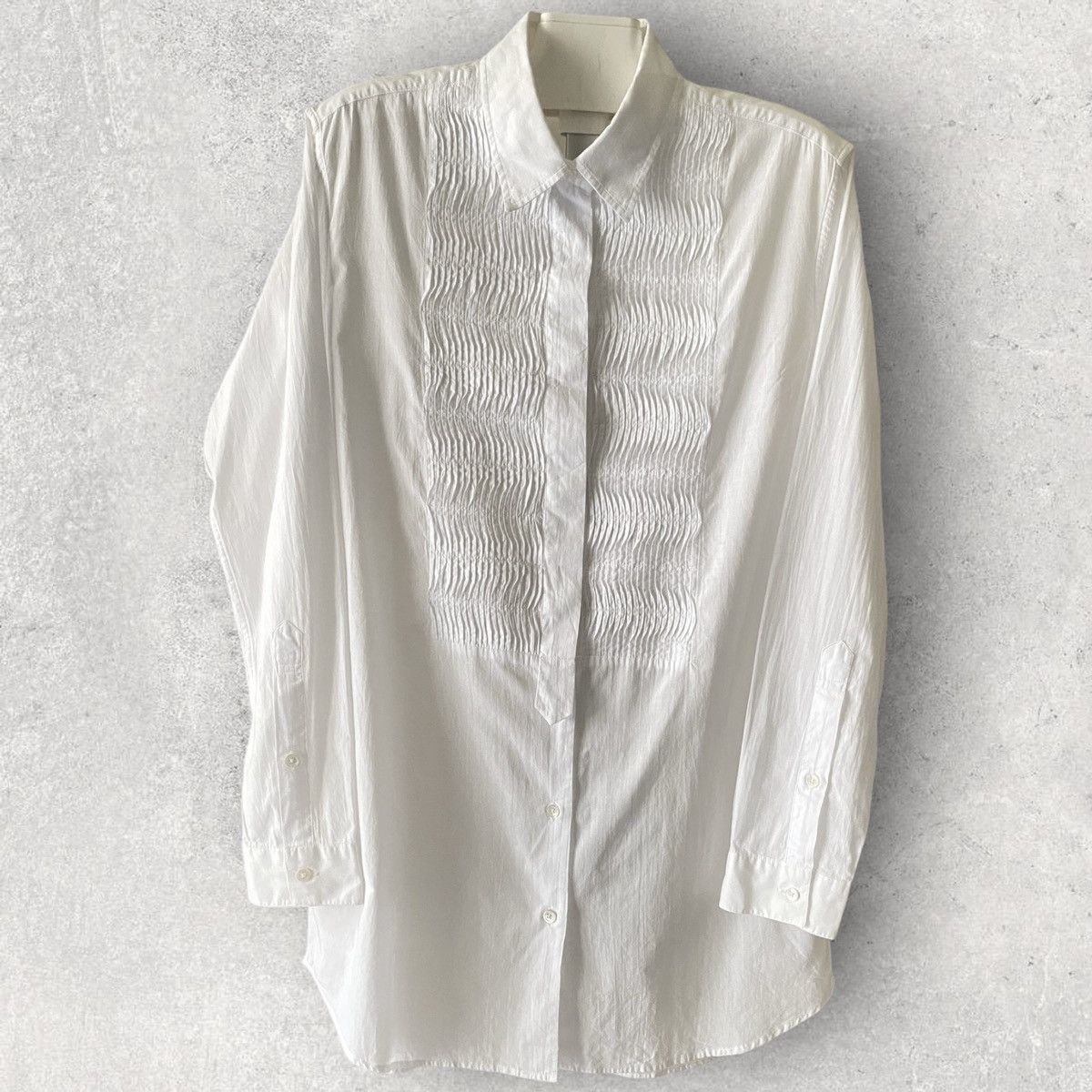 Ann Demeulemeester Ann Demeulemeester Wavy Frill Oversize Long Shirt Size XS / US 0-2 / IT 36-38 - 1 Thumbnail