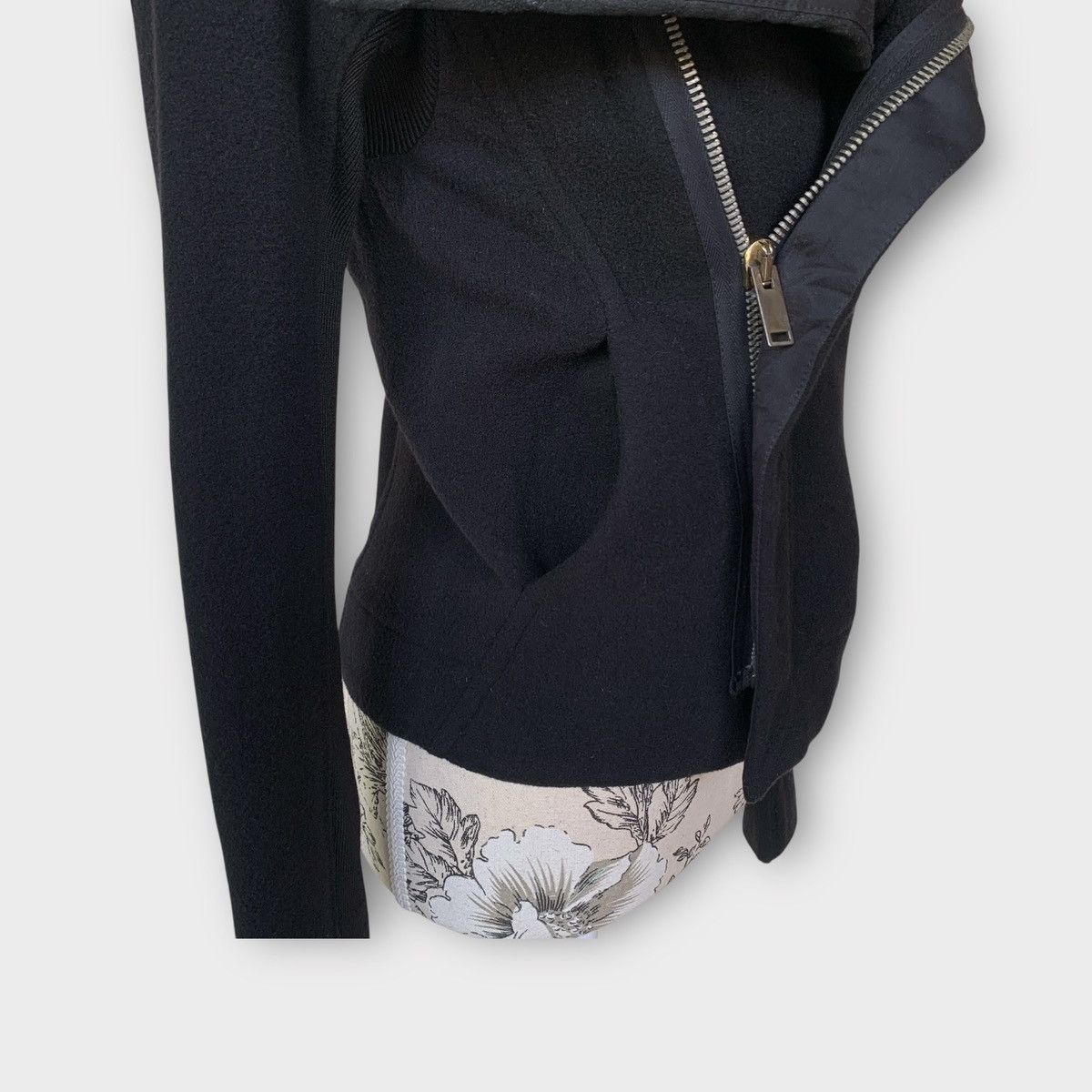 Rick Owens RICK OWENS WOOL BIKER JACKET + SHOULDER AREA SHEEPSKIN Size XS / US 0-2 / IT 36-38 - 12 Thumbnail