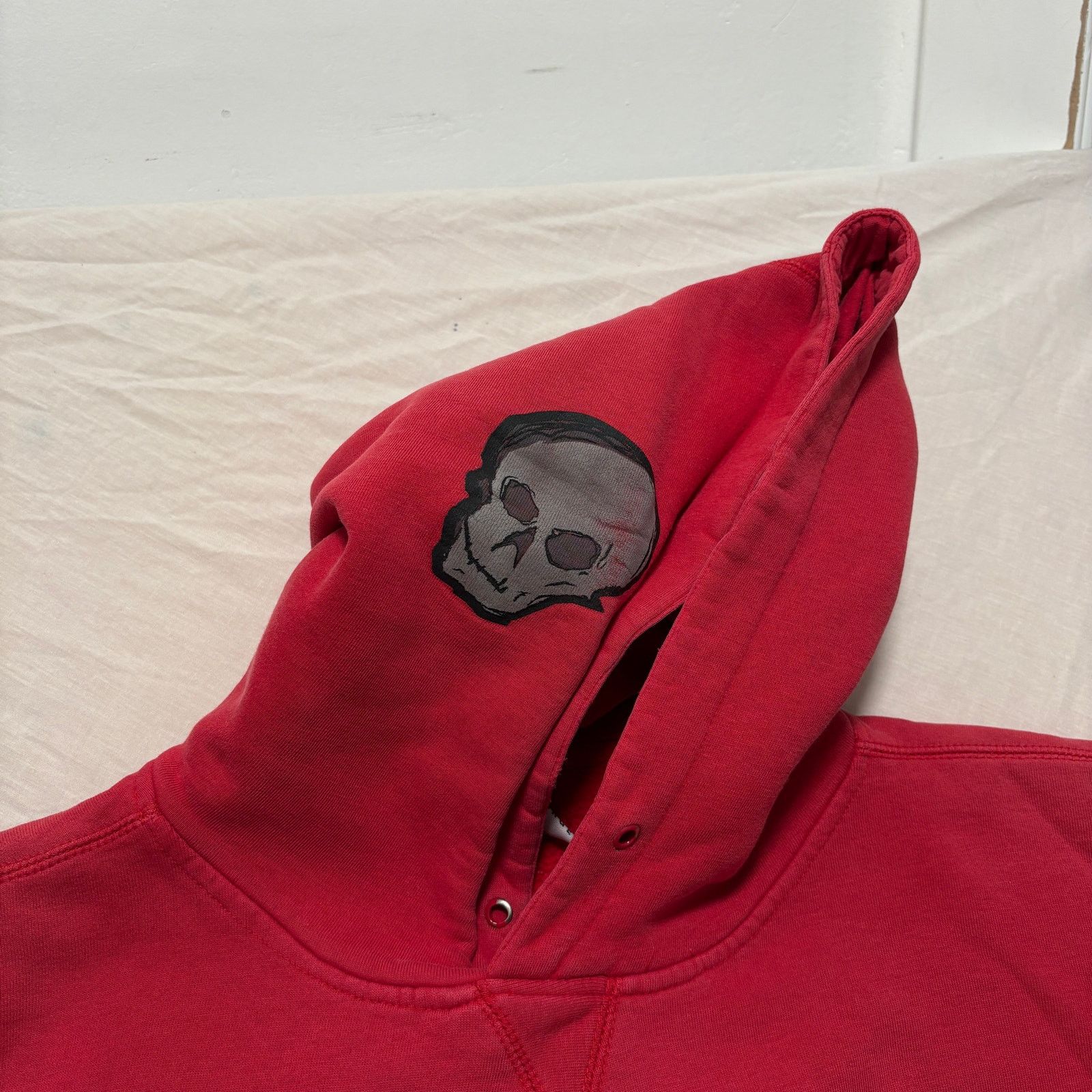 Quiksilver VTG Y2K 90's Active Surf Skull Faded Hoodie Red Men's XL Size US XL / EU 56 / 4 - 2 Thumbnail