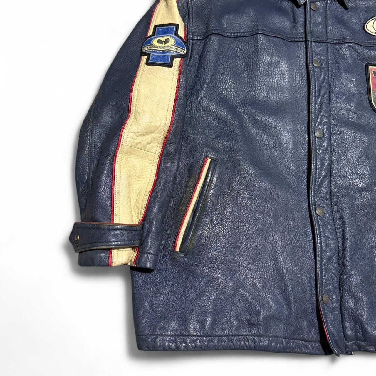 Wu-Tang Clan Vintage Wu Wear “Wu-Tang 36 Heavy Duty”Leather Jacket Size US XXL / EU 58 / 5 - 3 Thumbnail