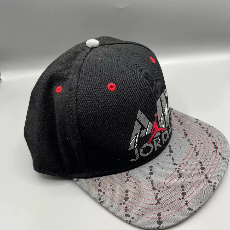 Jordan Brand Air Jordan Flight Hat Men Black Gray Jumpman Snap Back Cap Size ONE SIZE - 3 Thumbnail