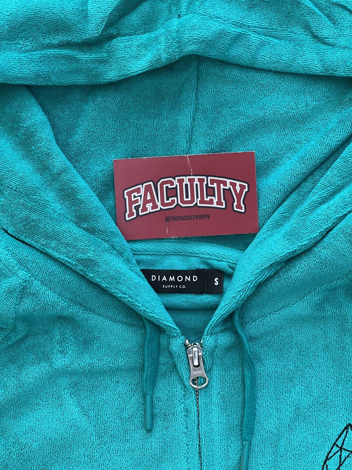 Diamond Supply Co. Diamond Supply Tear Drop Hoodie Teal Small Size S / US 4 / IT 40 - 3 Thumbnail