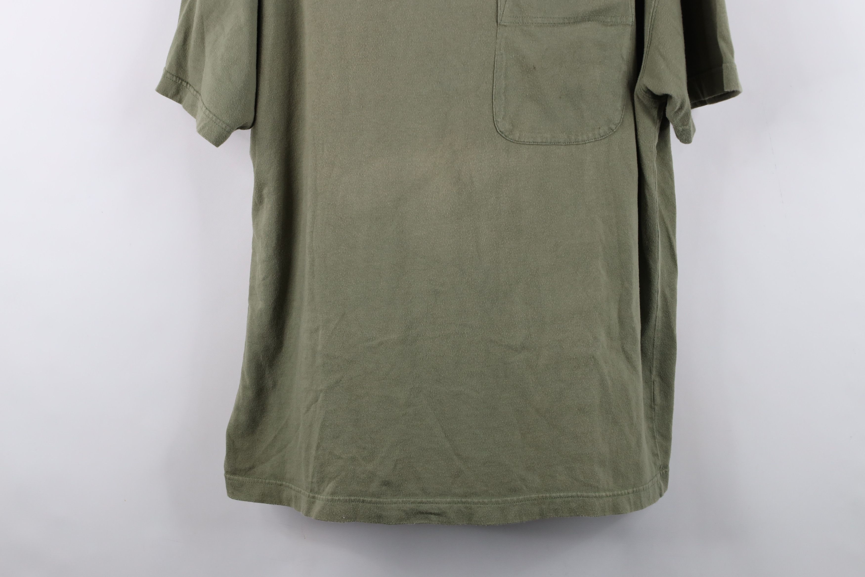 Eddie Bauer Vintage 90s Eddie Bauer Blank Cotton Pocket T-Shirt Green Size US XL / EU 56 / 4 - 3 Thumbnail