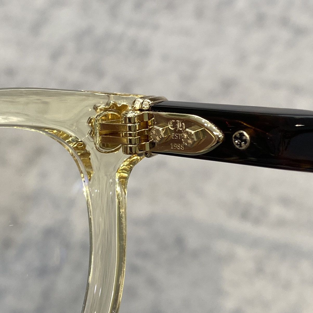 Chrome Hearts CHROME HEARTS SMOKE SHOW Pale Ale-Dark Tortoise Size ONE SIZE - 5 Thumbnail